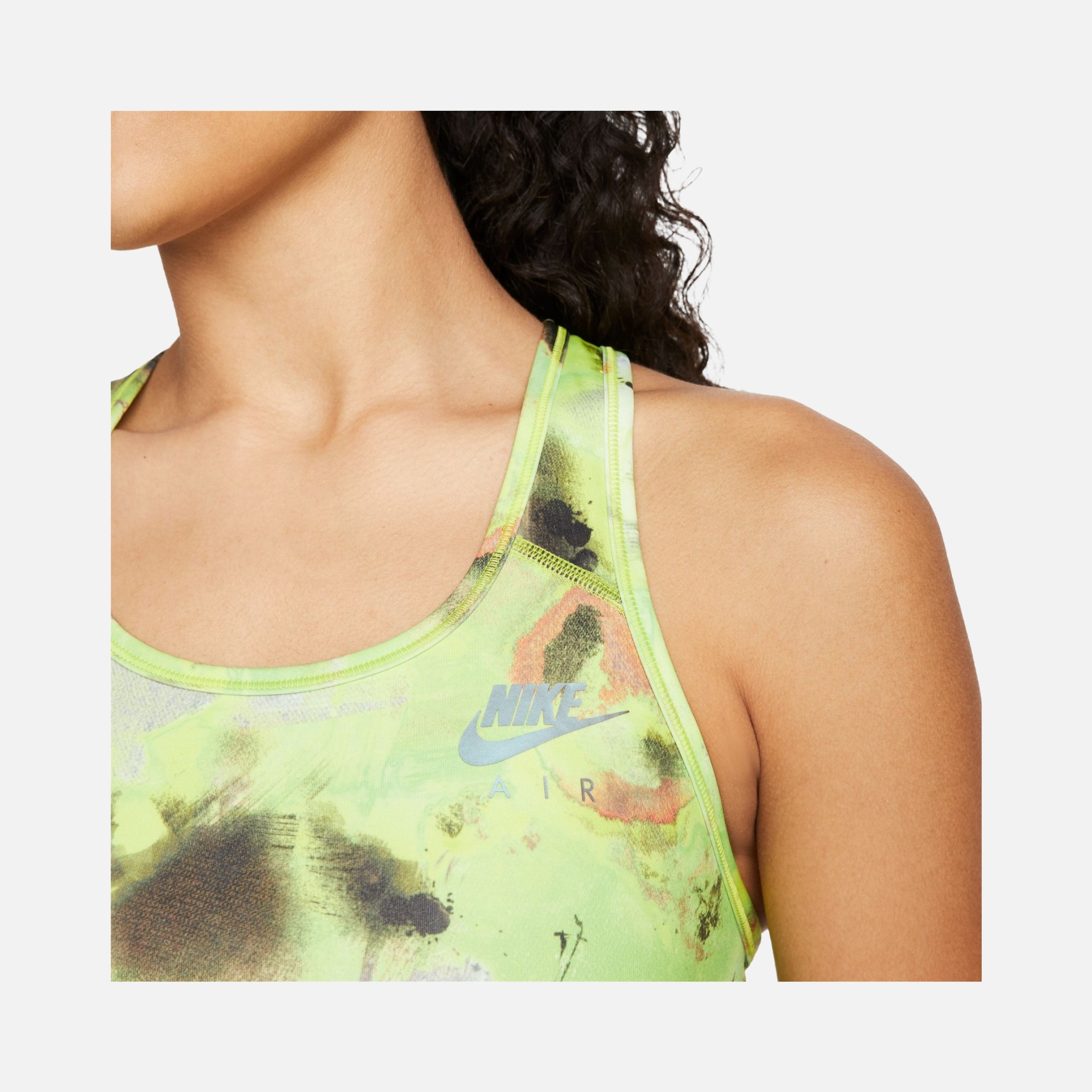 Nike Dri-Fit Air Swoosh Graphic Printed Medium Support Kadın Bra