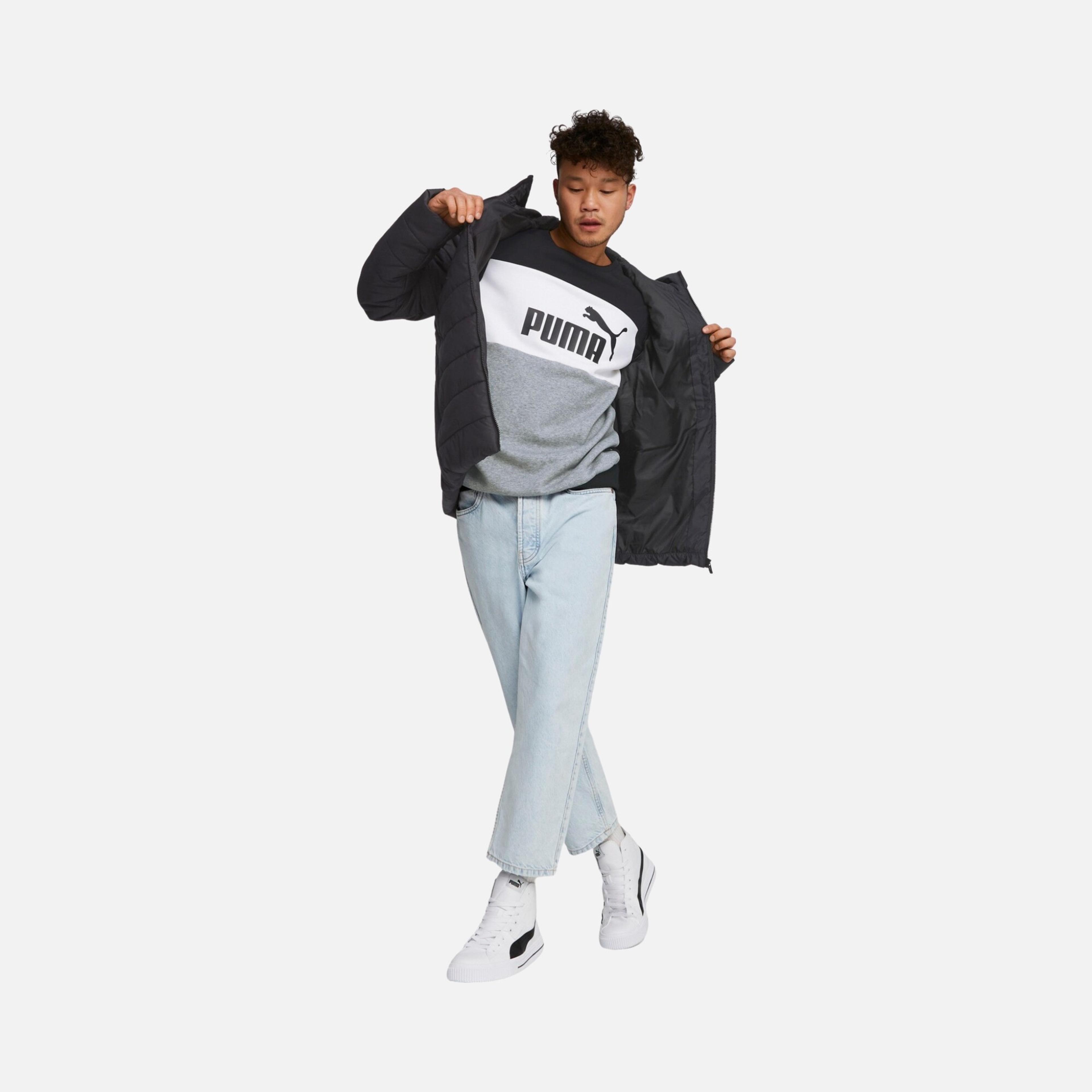 Puma Sportswear Essentials Full-Zip Hoodie Erkek Mont