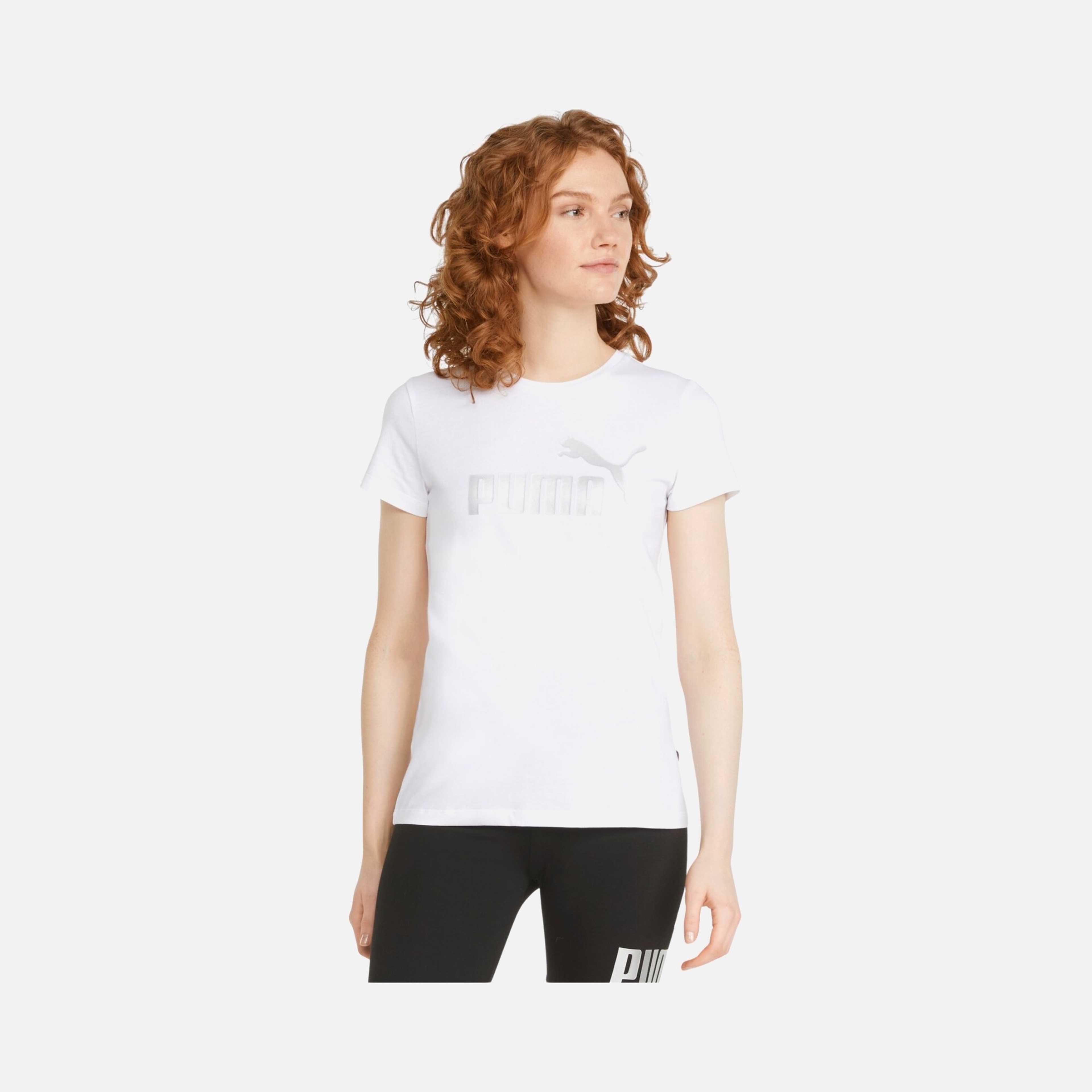 Puma Sportswear Essentials Logo Short-Sleeve Kadın Tişört