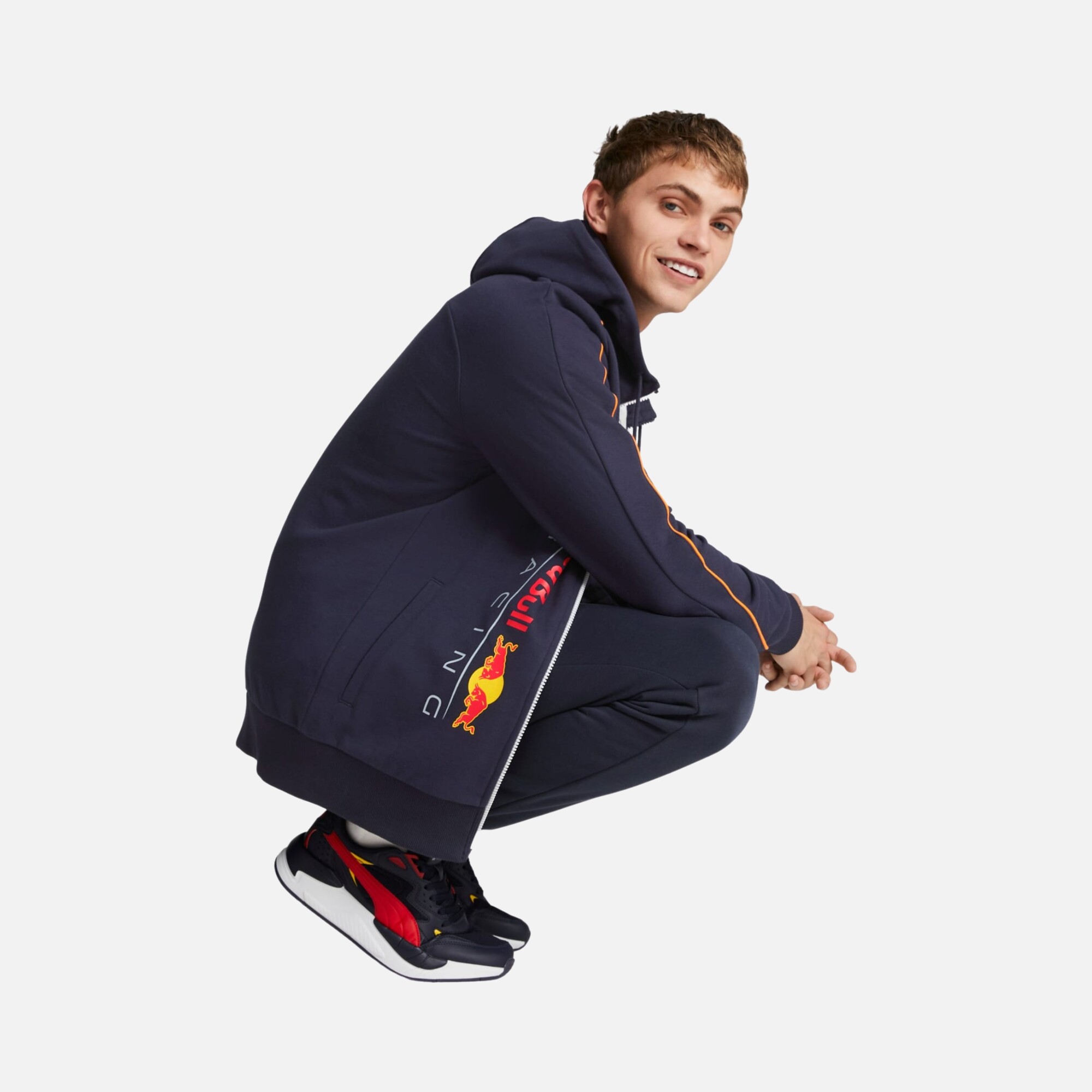 Puma Red Bull Racing MT7 Full-Zip Hoodie Erkek Sweatshirt | Barçın