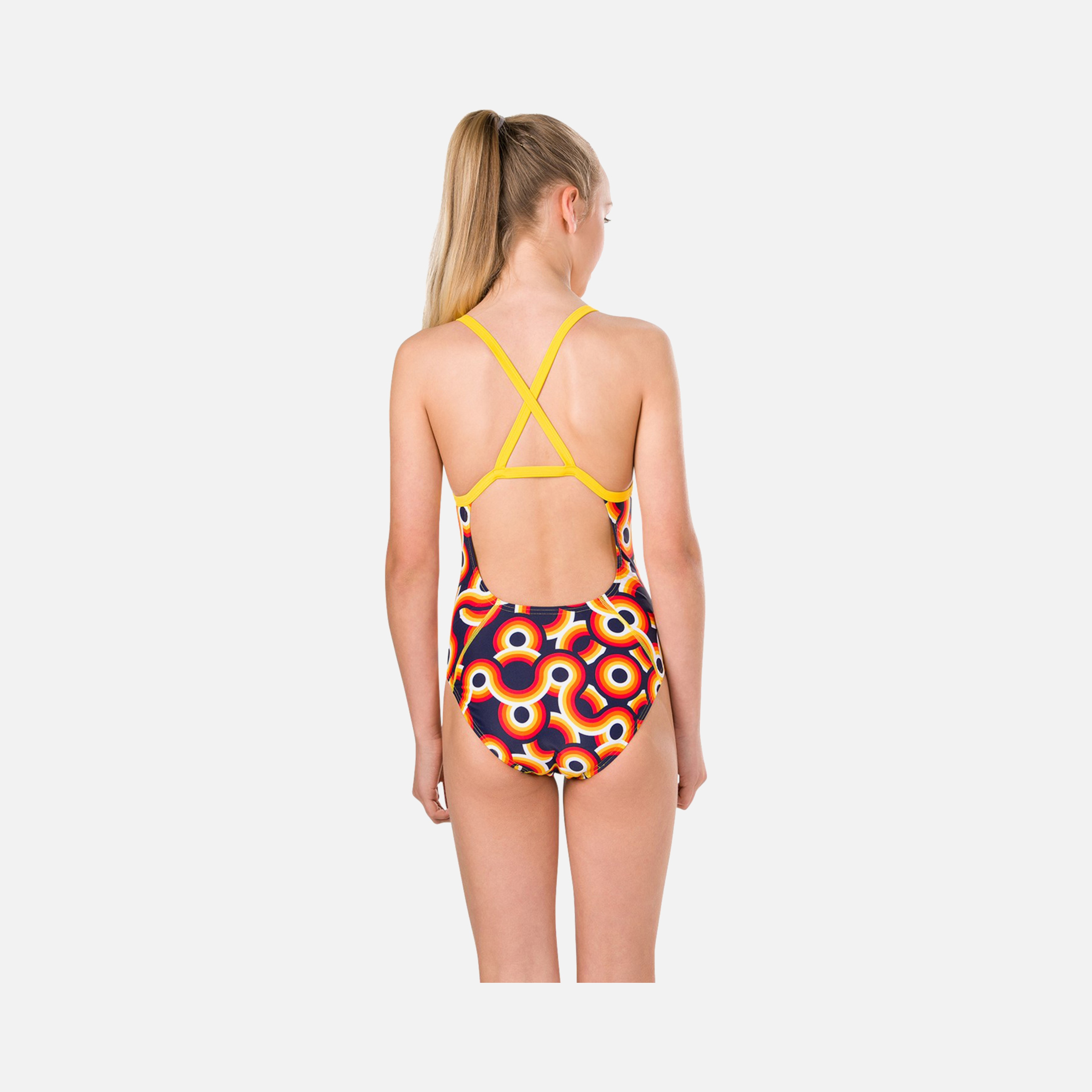 Speedo Allover Crossback (Girls') Çocuk Yüzücü Mayo