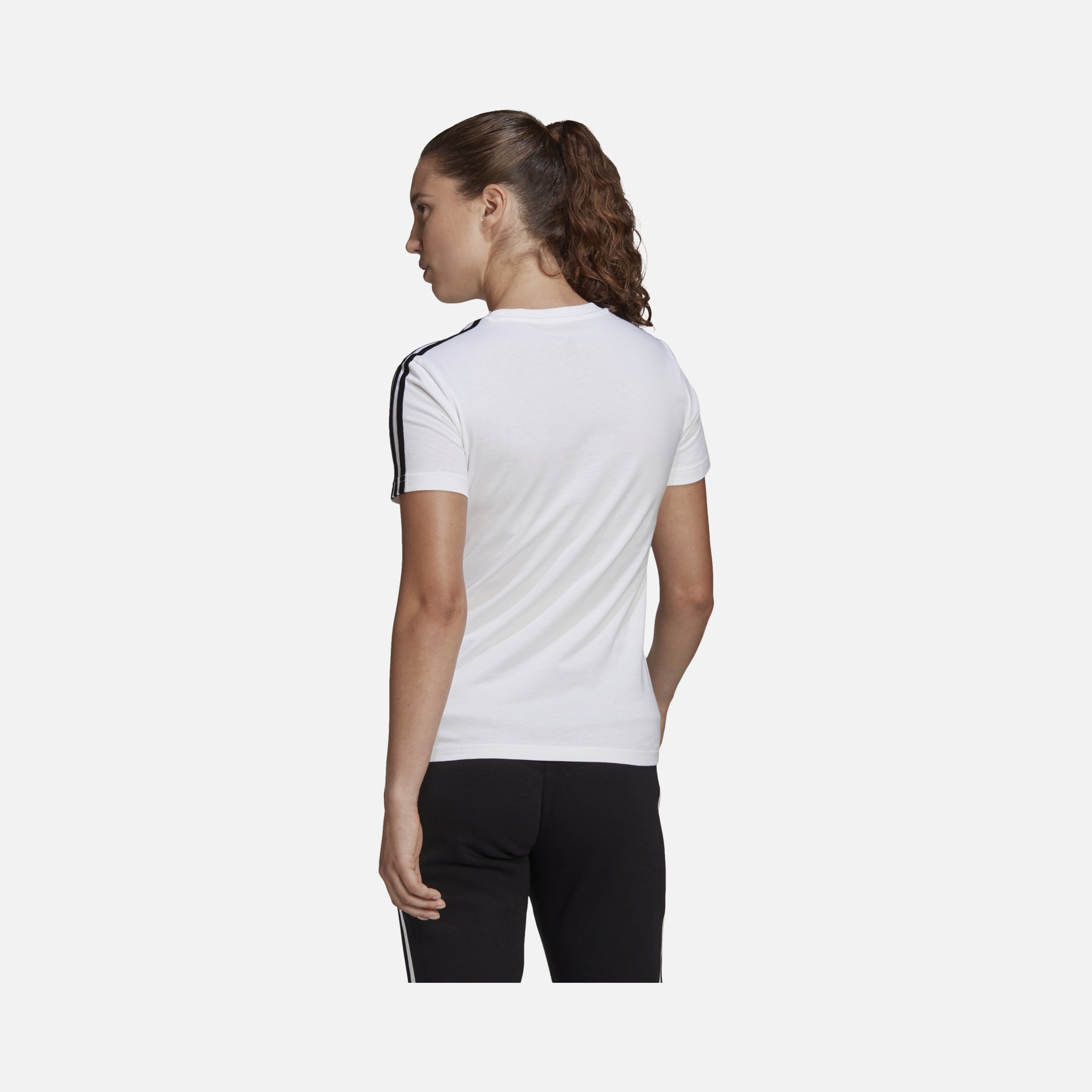 adidas Essentials Slim 3-Stripes Short-Sleeve Kadın Tişört