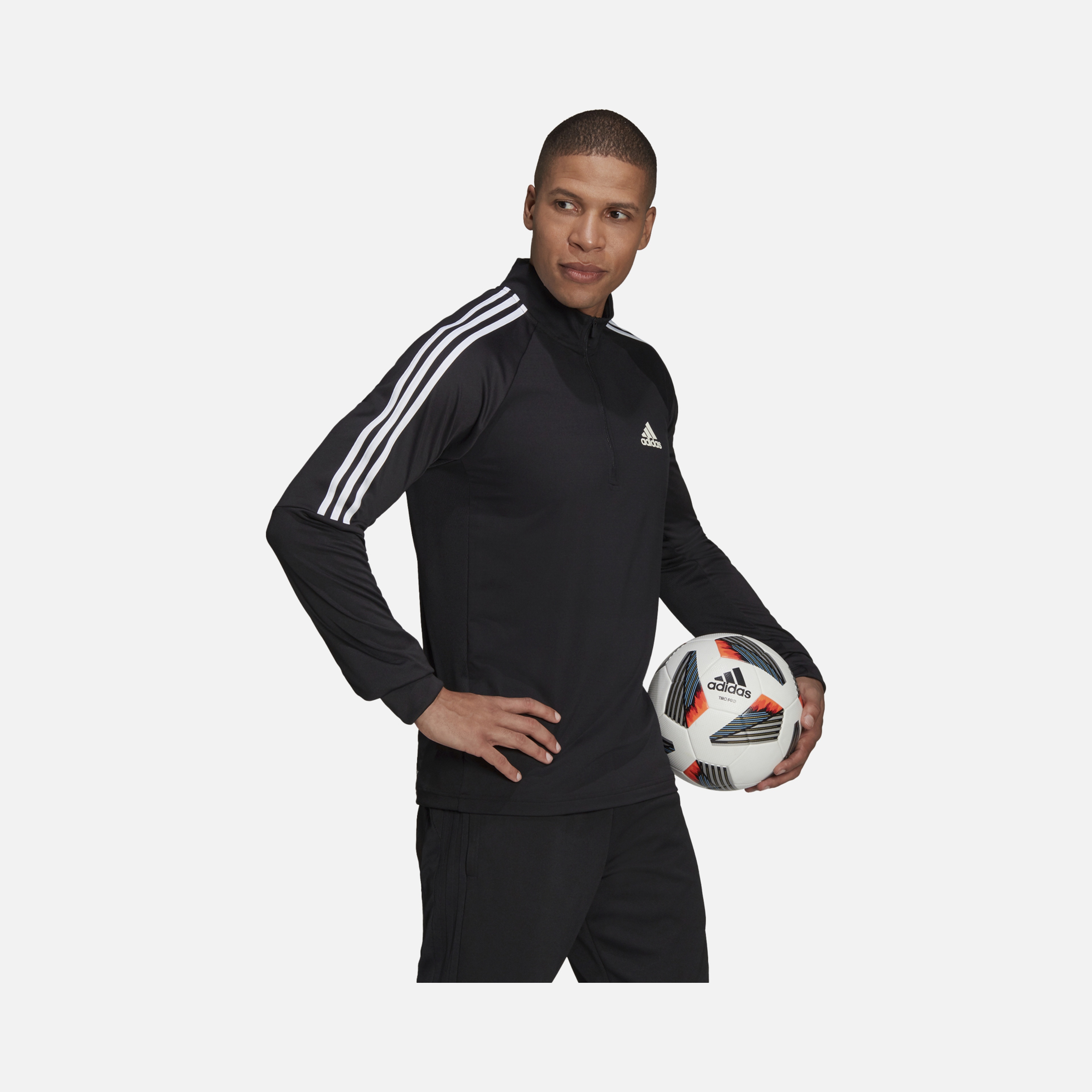 adidas AEROREADY Sereno Cut 3-Stripes Slim 1/4-Zip Training FW21 Long-Sleeve Erkek Tişört