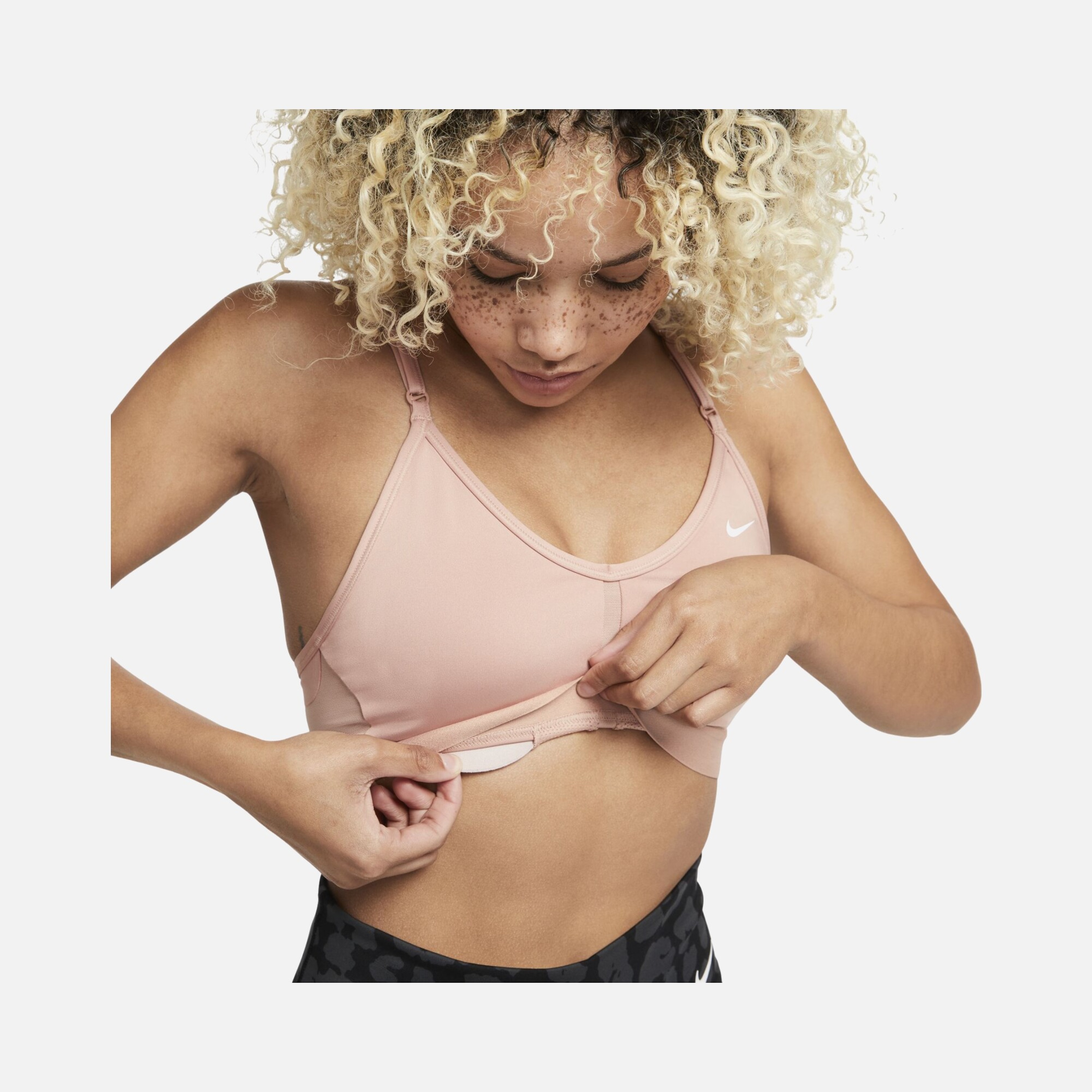 Nike Dri-Fit Indy V Neck Light-Support Sports Training Kadın Bra