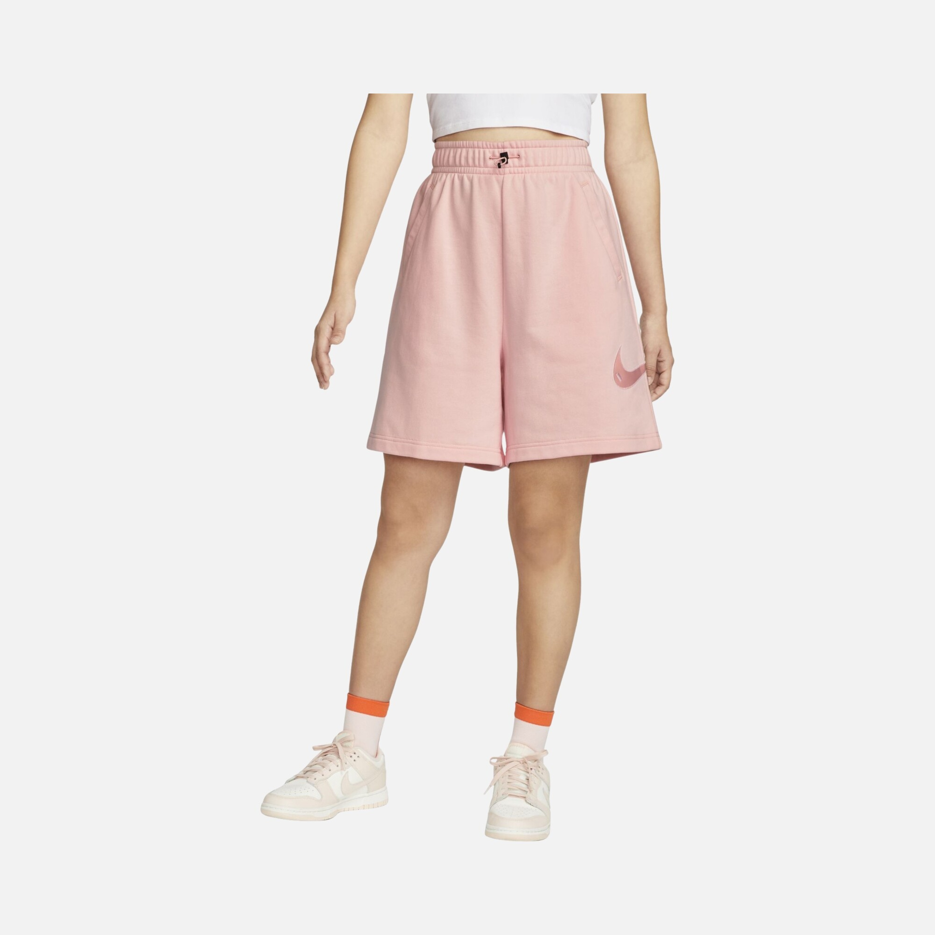 Nike Sportswear Swoosh Fleece High-Waisted Kadın Şort