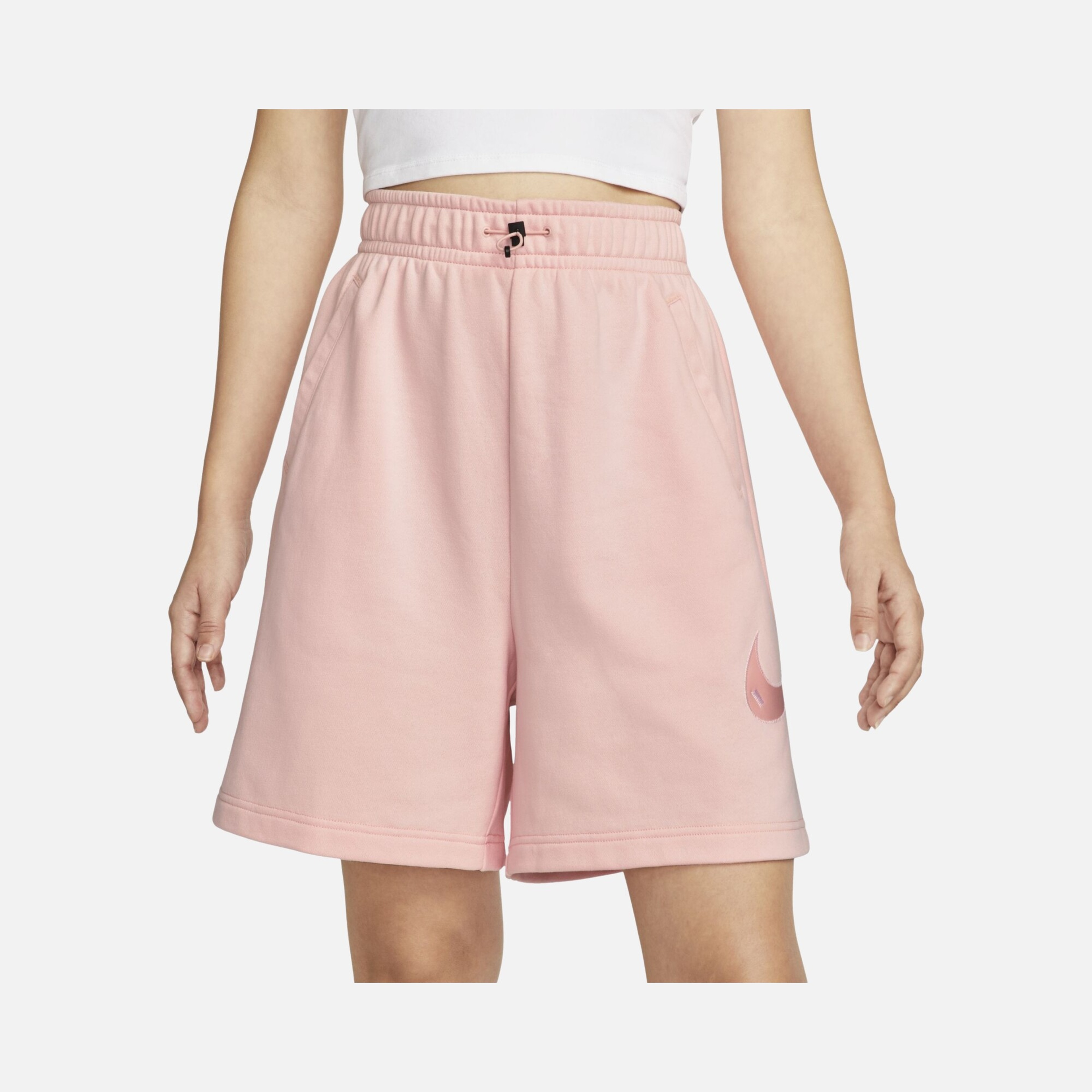 Nike Sportswear Swoosh Fleece High-Waisted Kadın Şort