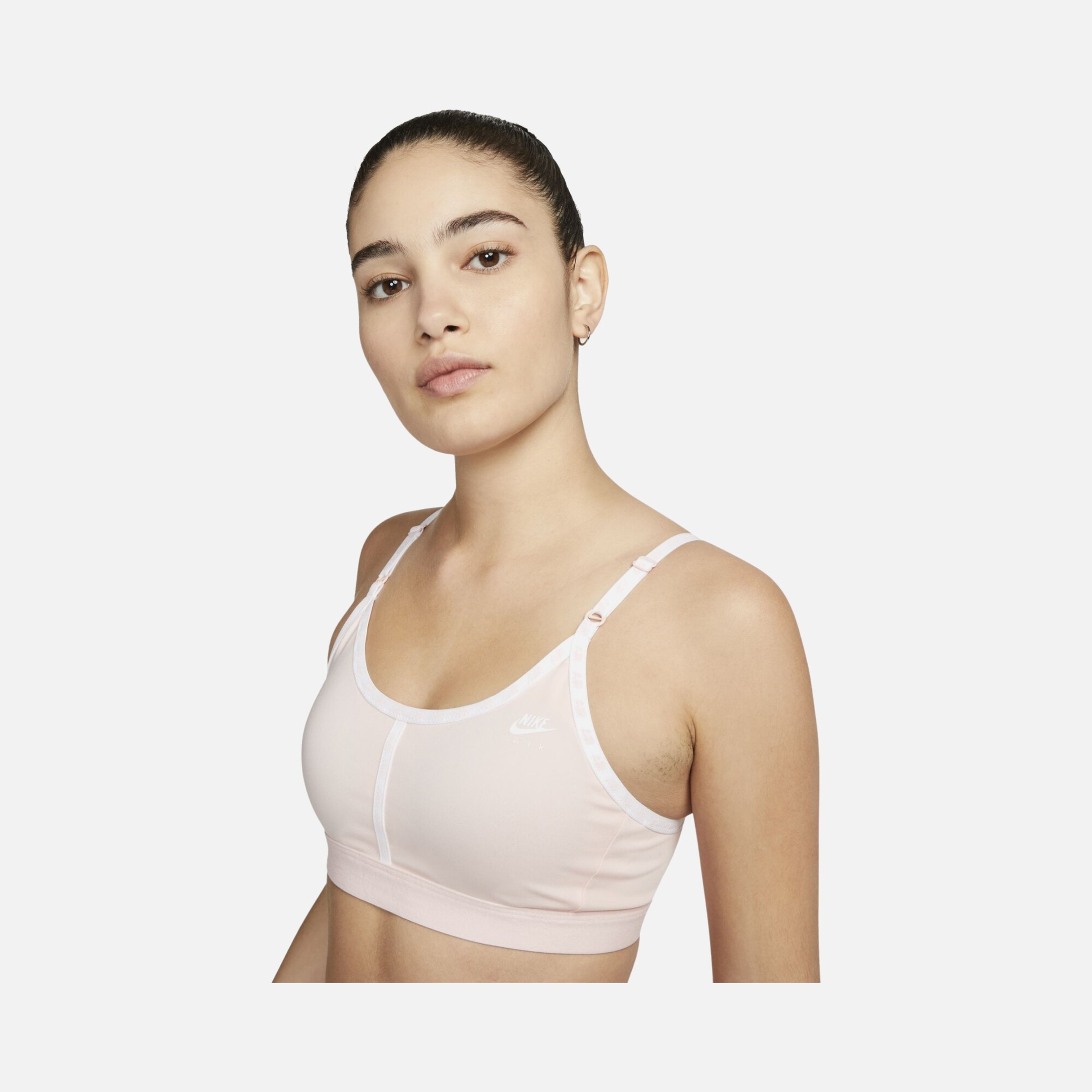 Nike Air Dri-Fit Indy Light-Support Padded Logo Tape Sports Kadın Bra