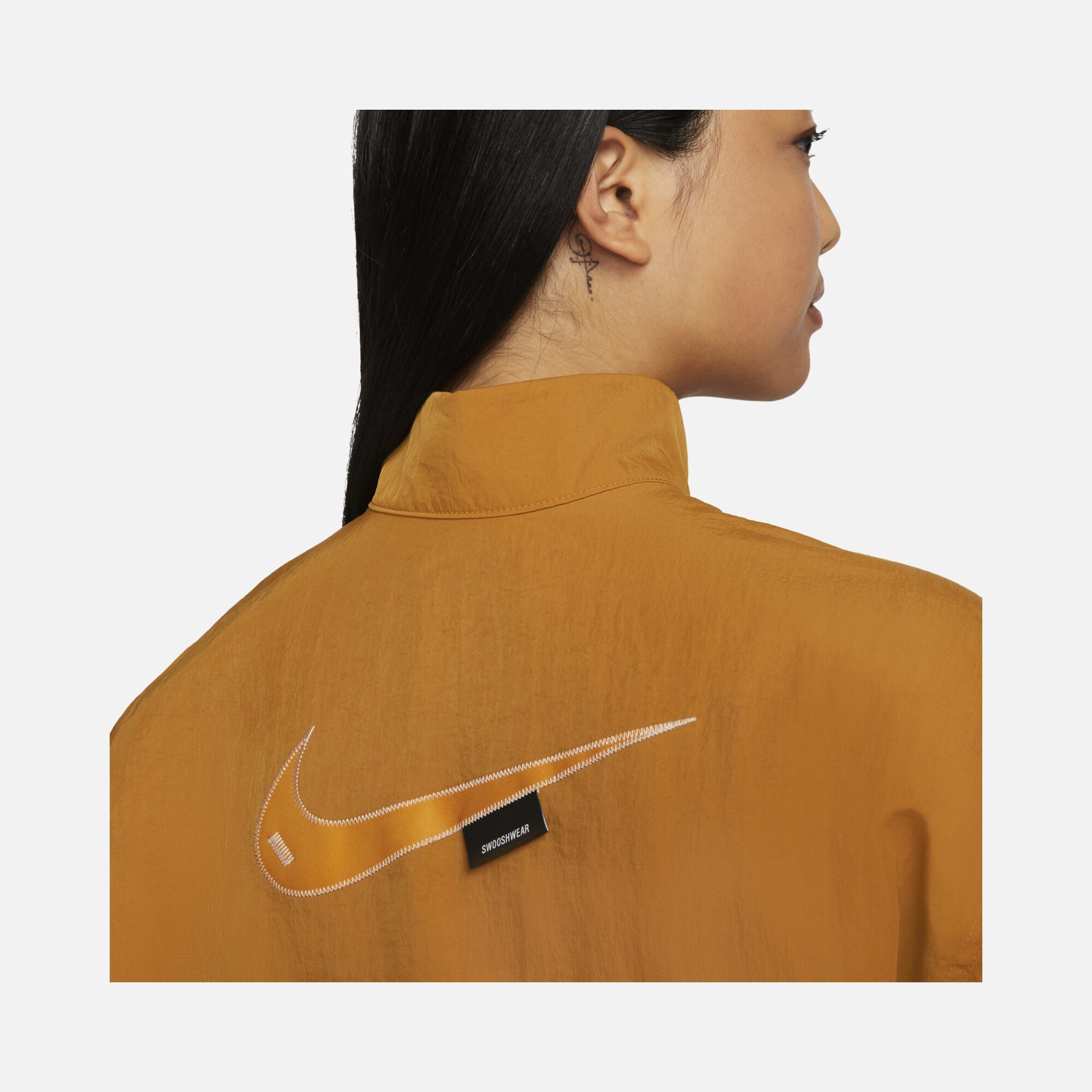 Nike Sportswear Swoosh Woven Half-Zip Short-Sleeve Kadın Elbise