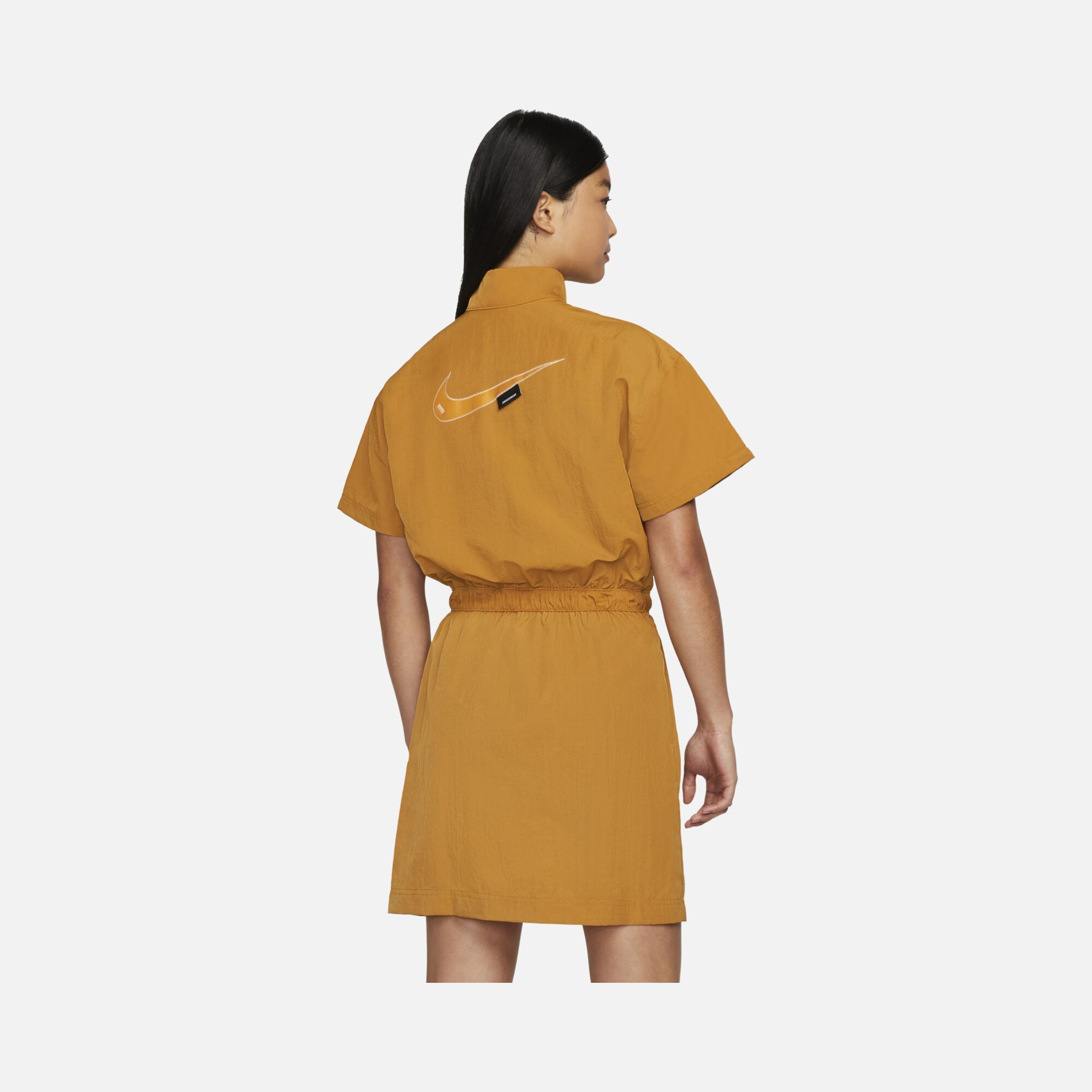 Nike Sportswear Swoosh Woven Half-Zip Short-Sleeve Kadın Elbise