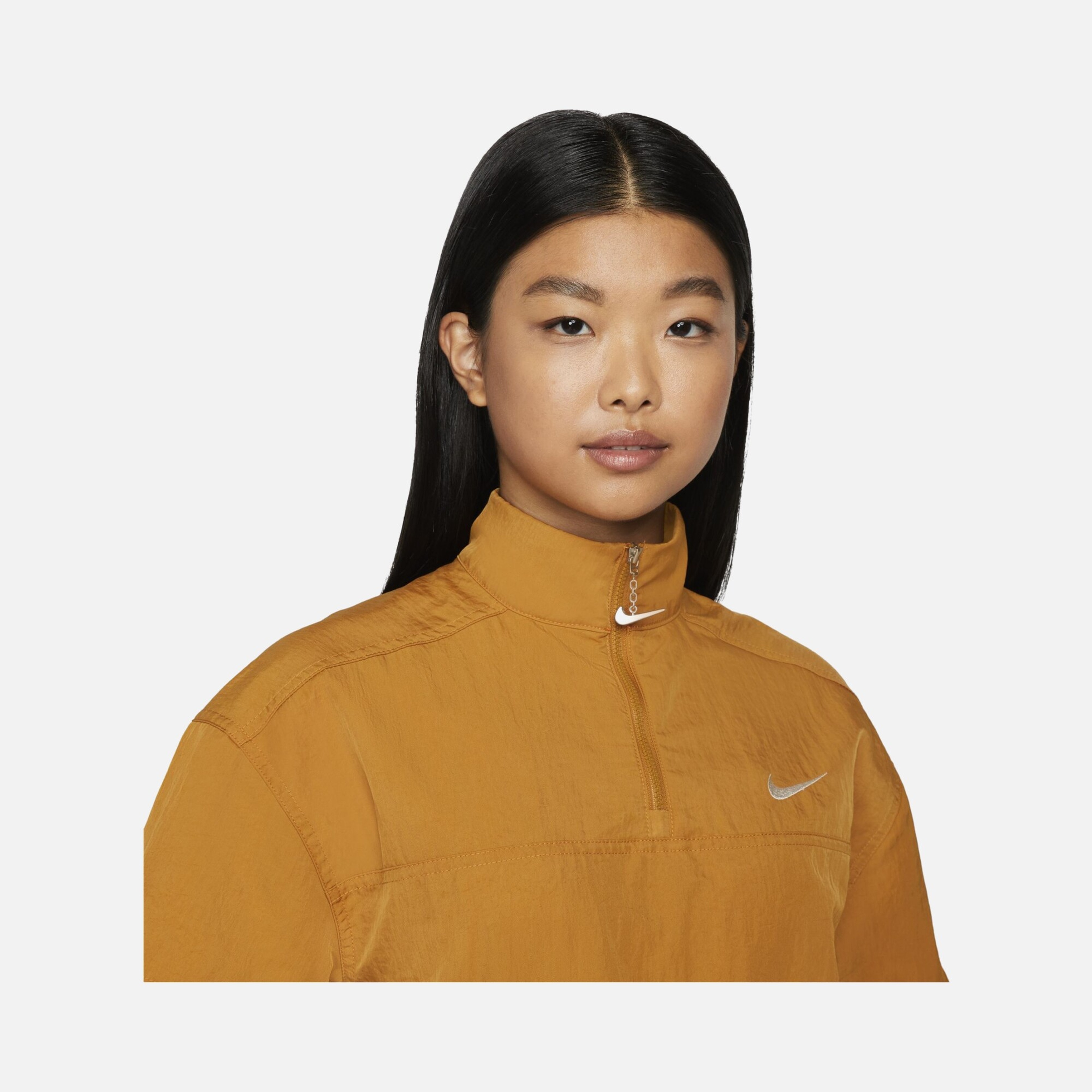 Nike Sportswear Swoosh Woven Half-Zip Short-Sleeve Kadın Elbise