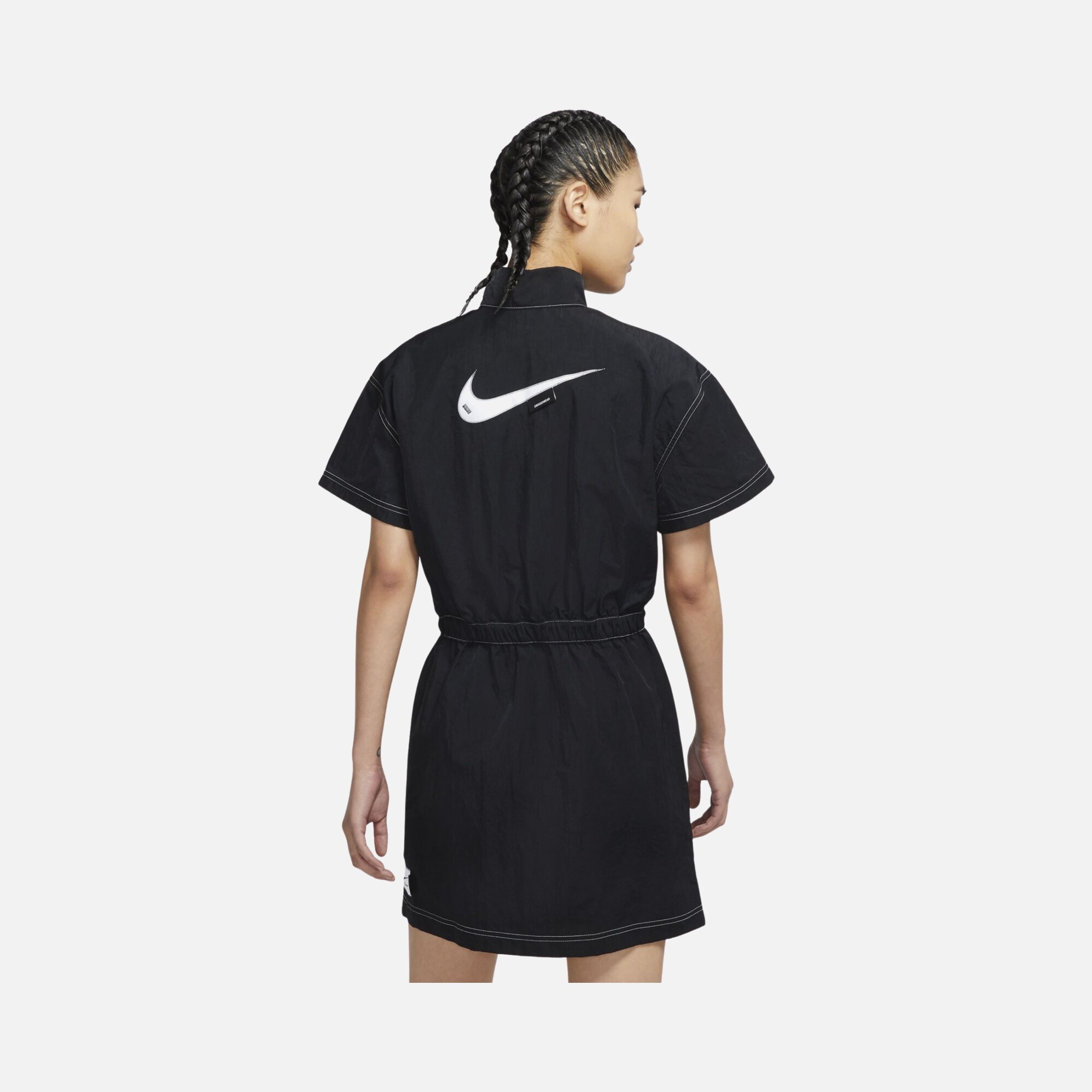 Nike Sportswear Swoosh Woven Half-Zip Short-Sleeve Kadın Elbise