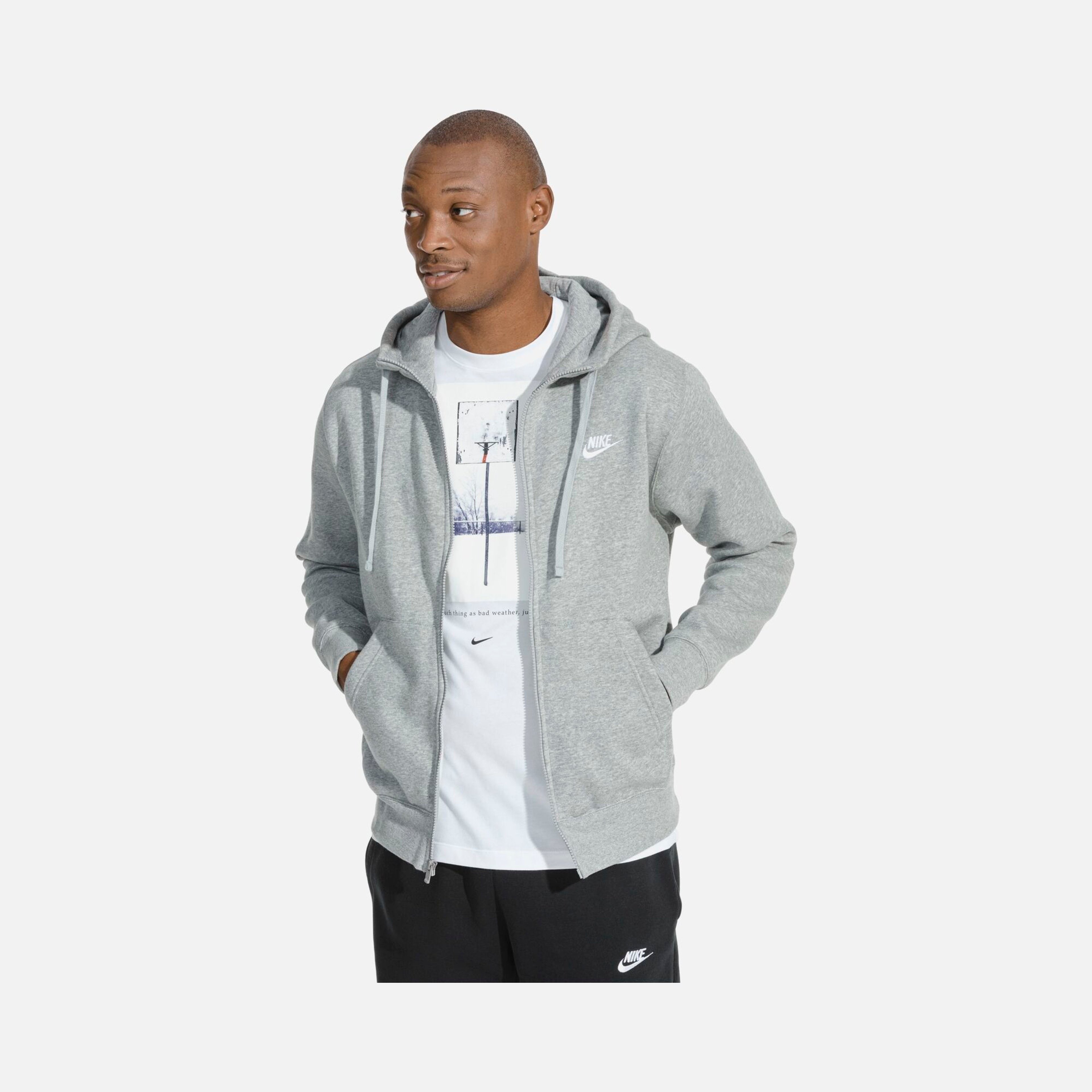 Nike Sportswear Club Fleece Full-Zip Hoodie Erkek Sweatshirt