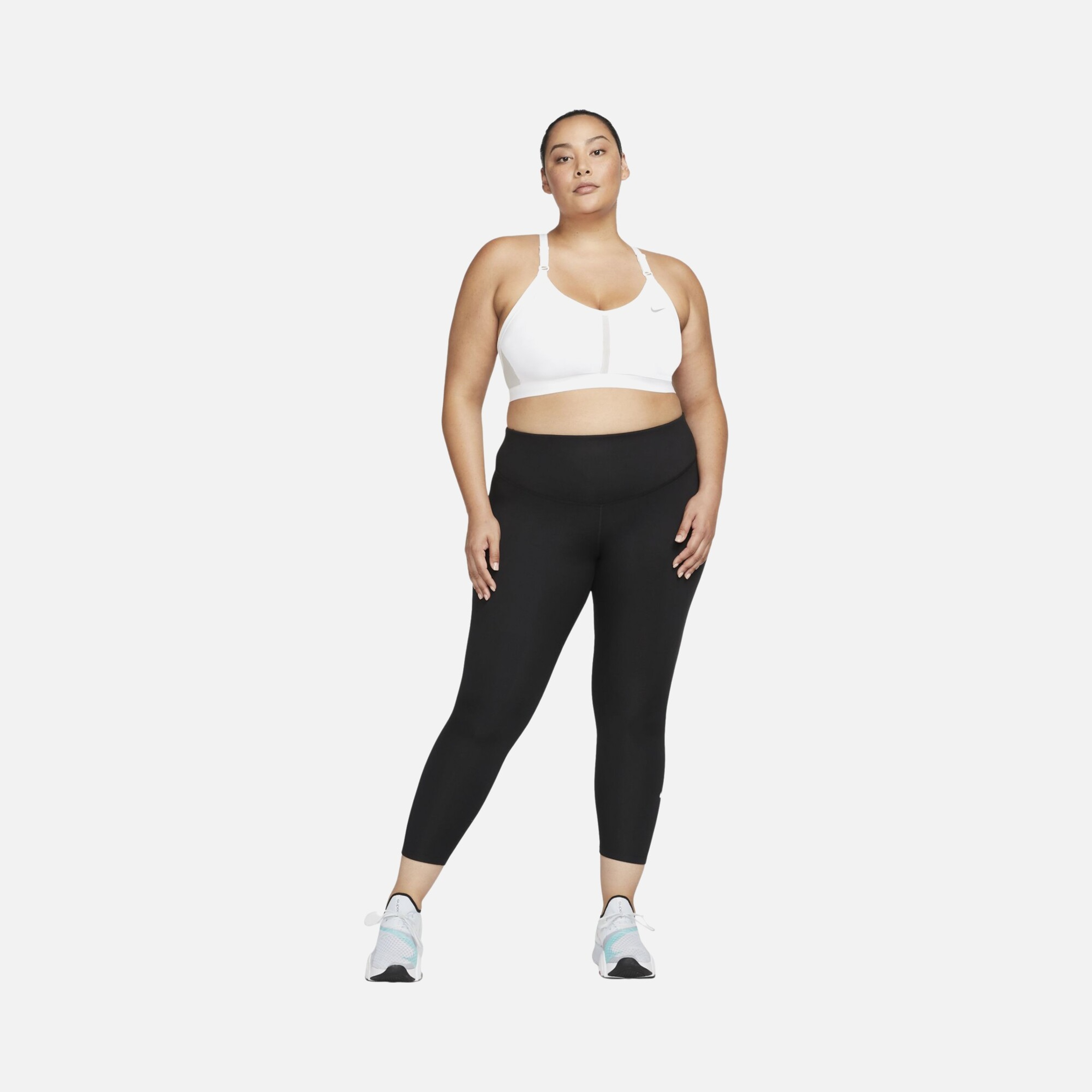 Nike Dri-Fit Indy Light-Support Padded V-Neck (Plus-Size) Kadın Bra