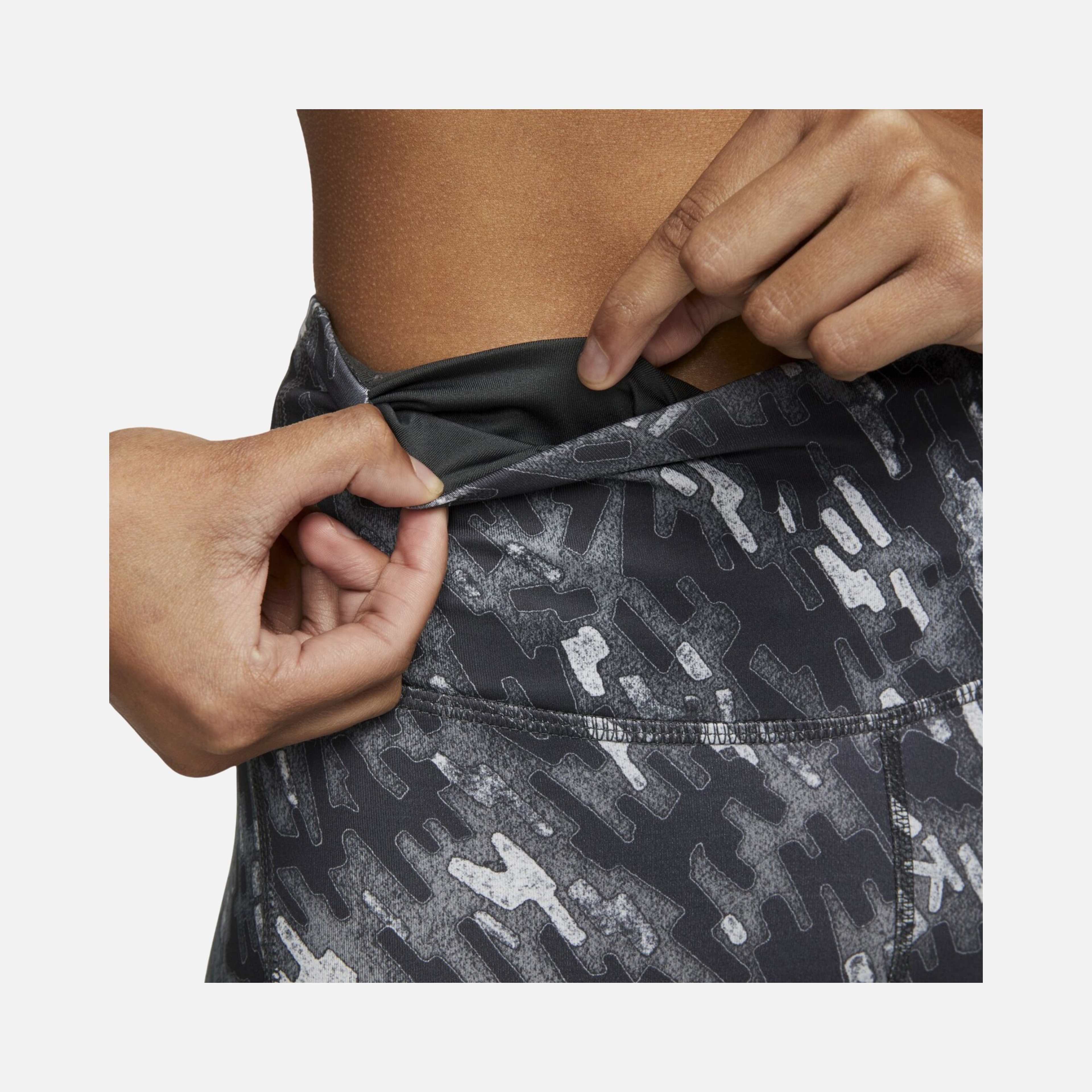 Nike Dri-Fit Epic Fast Mid-Rise Printed Running Kadın Tayt