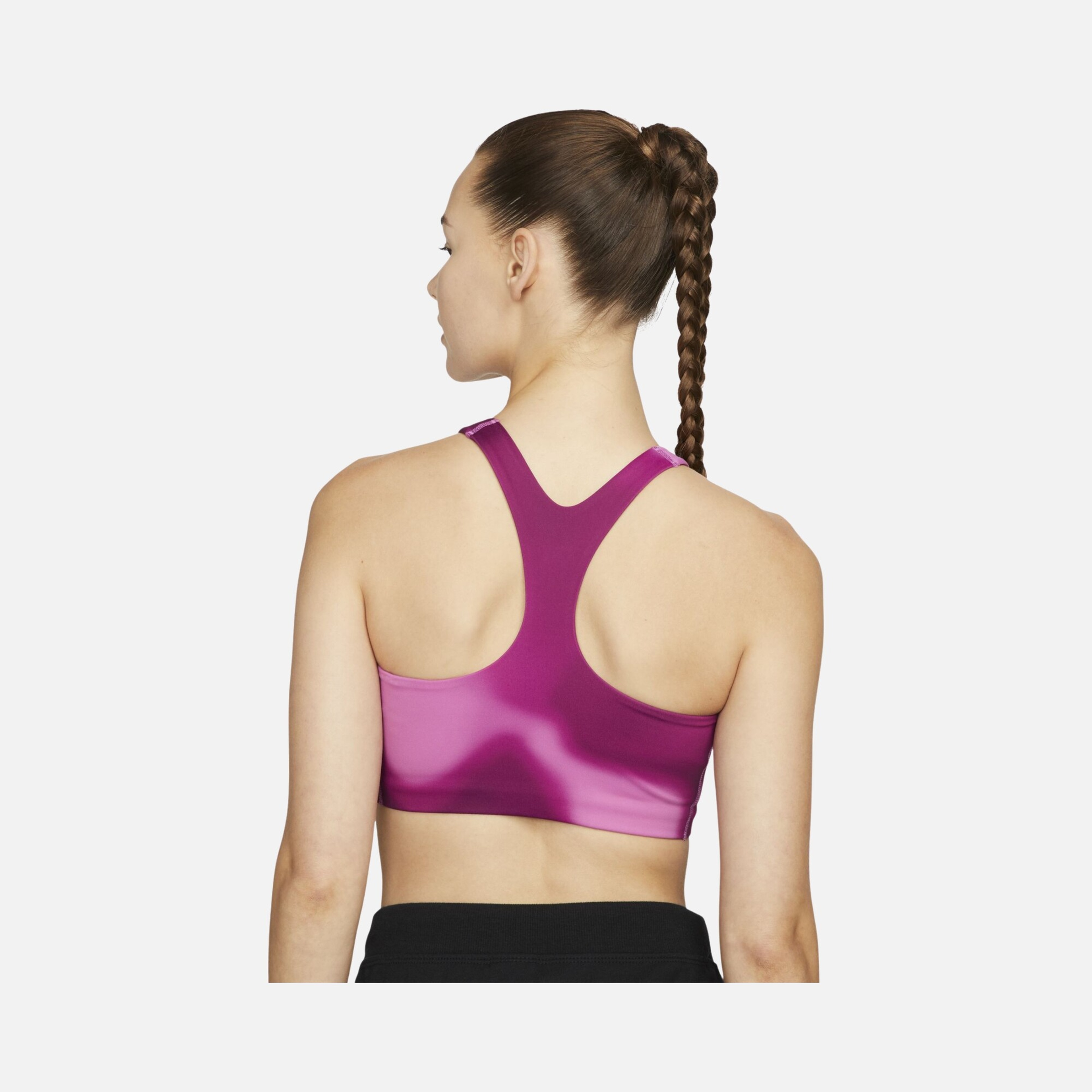Nike Yoga Dri-Fit Swoosh Printed Medium Support Training Kadın Bra