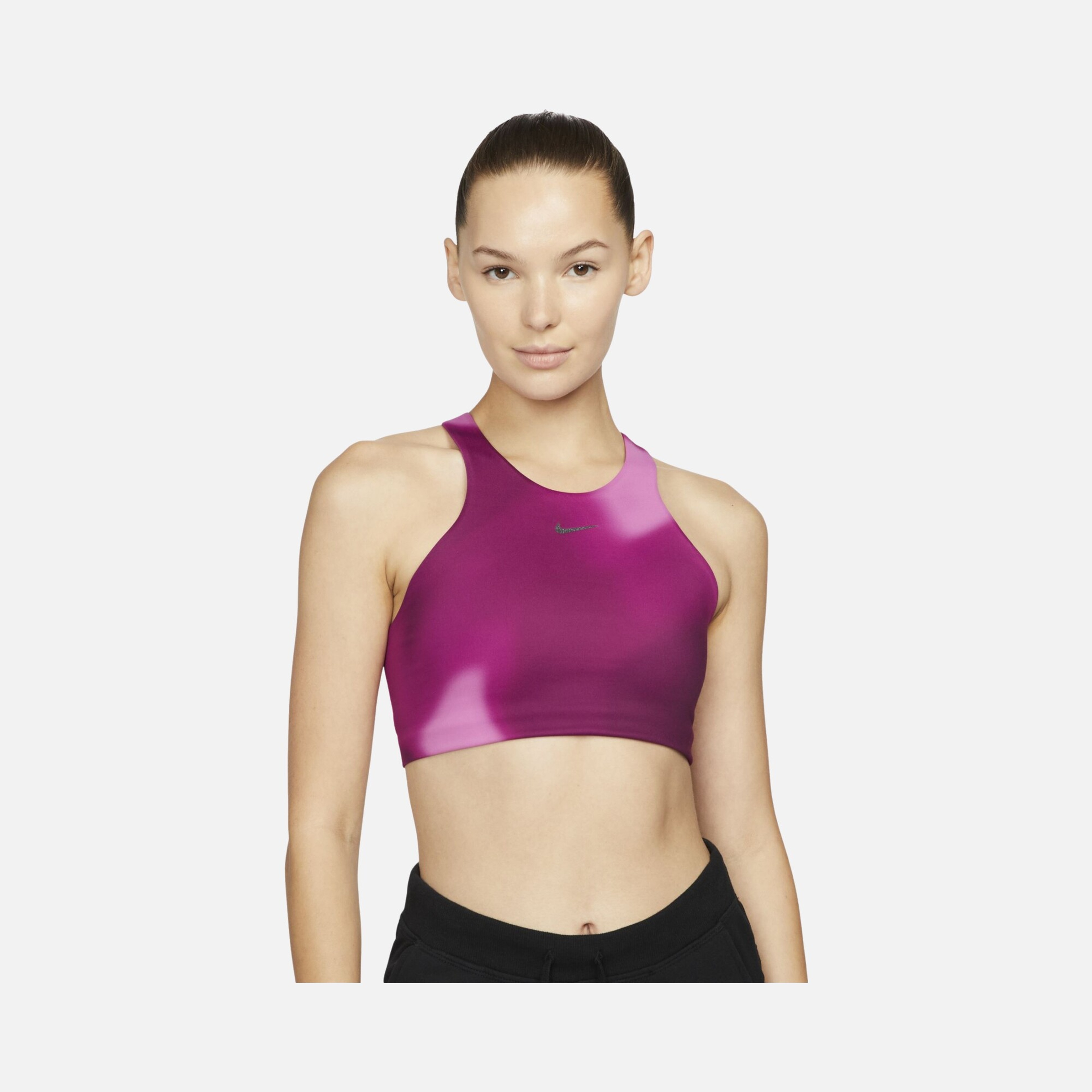 Nike Yoga Dri-Fit Swoosh Printed Medium Support Training Kadın Bra