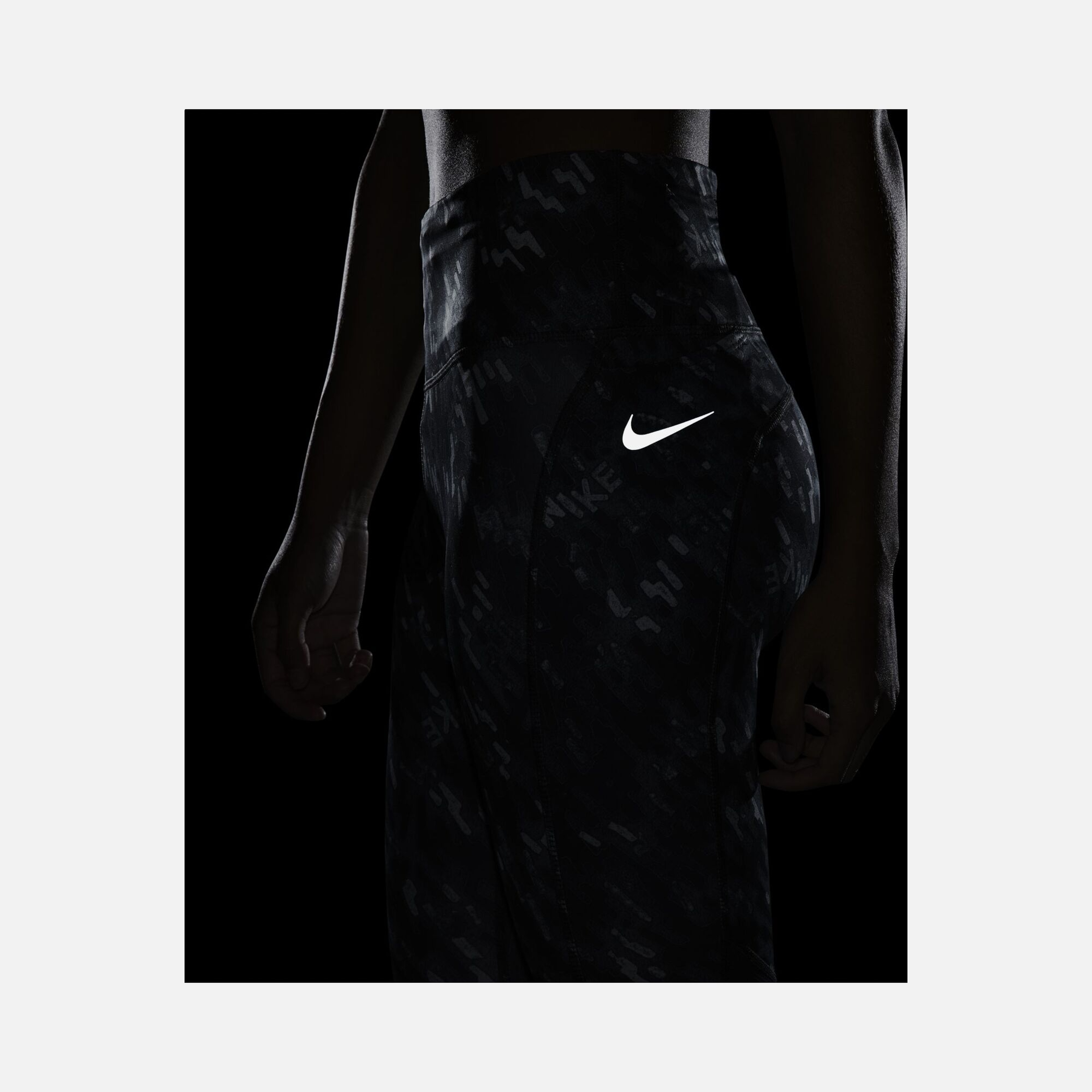 Nike Dri-Fit Epic Fast Mid-Rise Printed Running Kadın Tayt