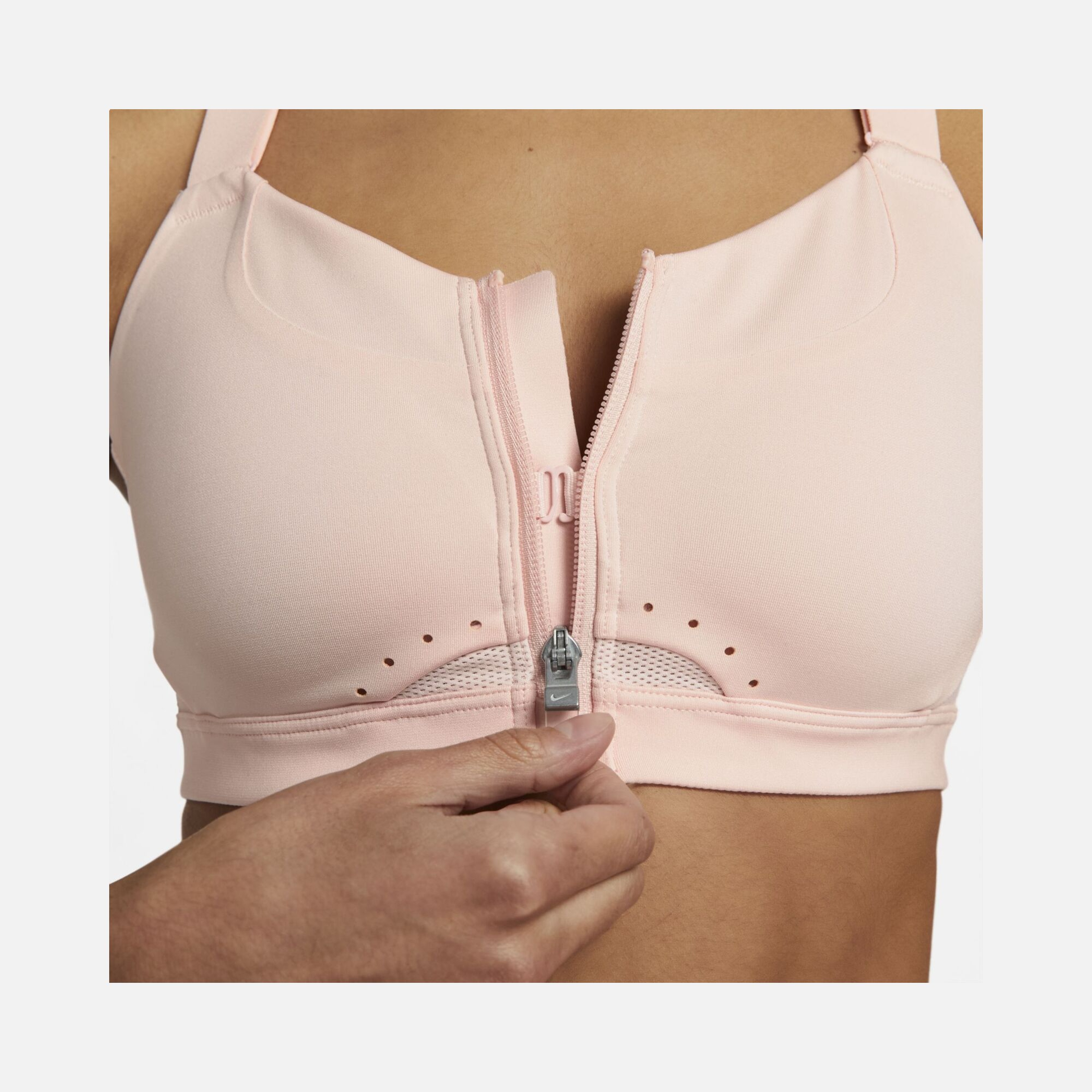 Nike Dri-Fit Alpha High-Support Padded Zip Training Kadın Bra