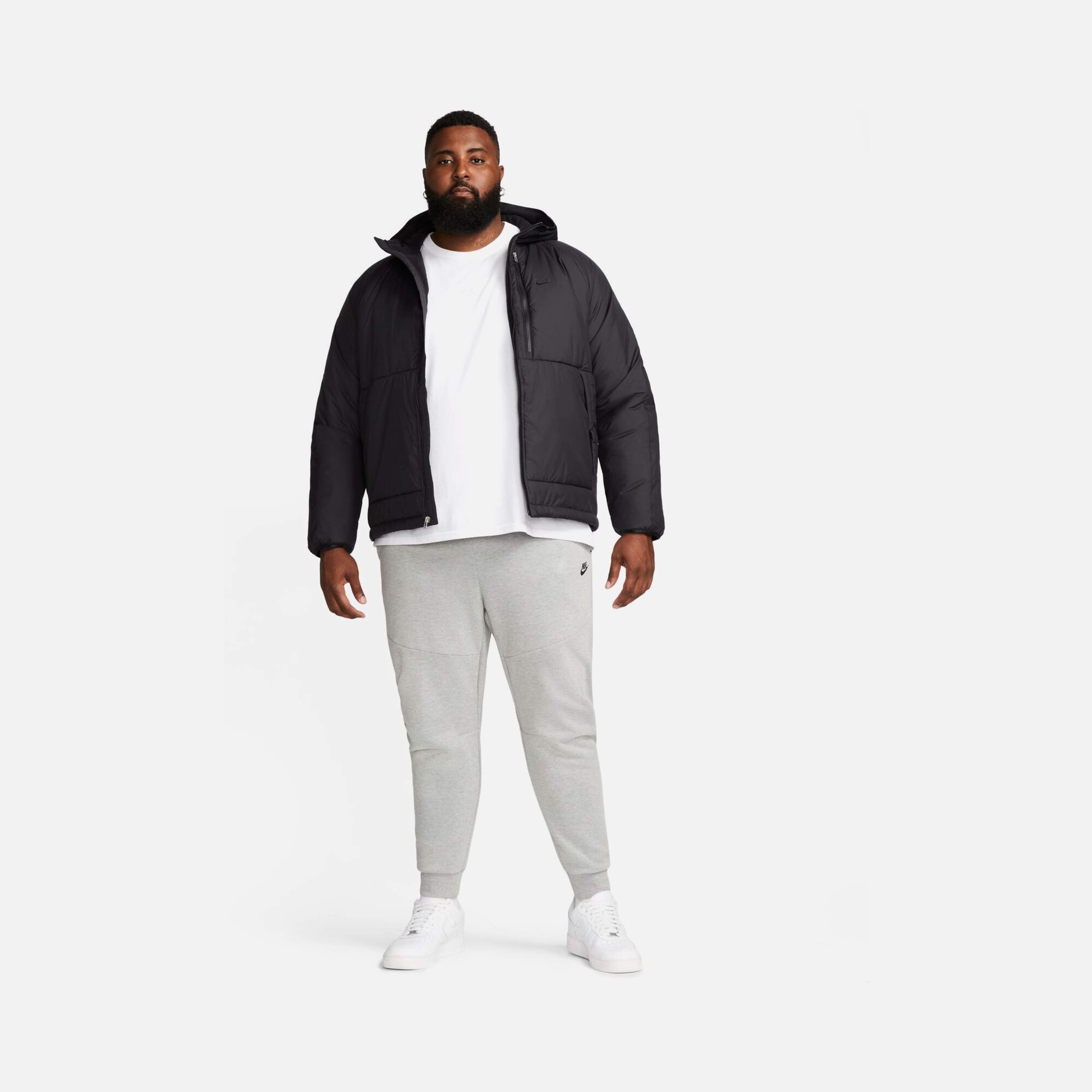 Nike Sportswear Therma-Fit Legacy Full-Zip Hoodie Erkek Mont