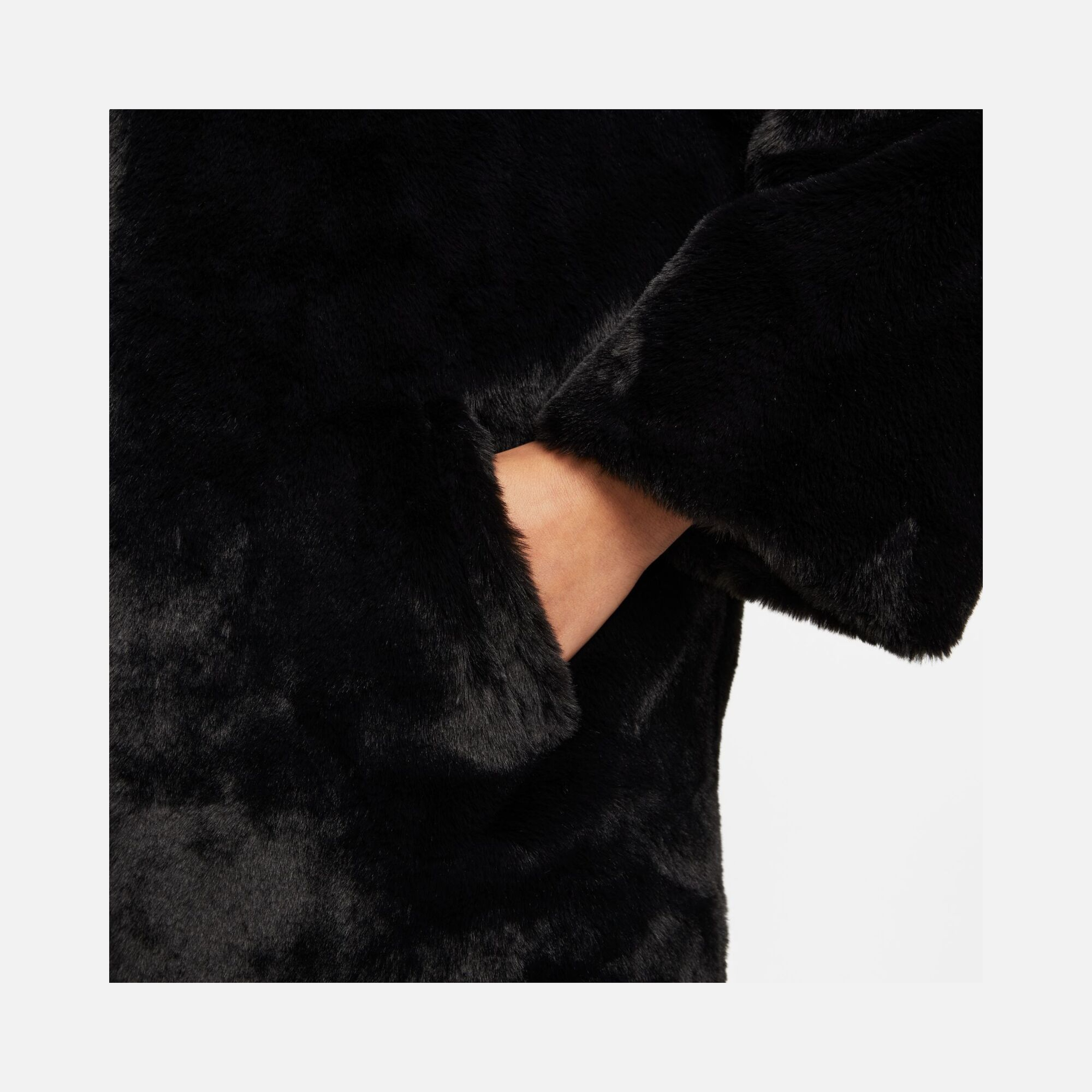 Nike Sportswear Large Swoosh Printed Faux Fur Full-Zip Long Kadın Ceket