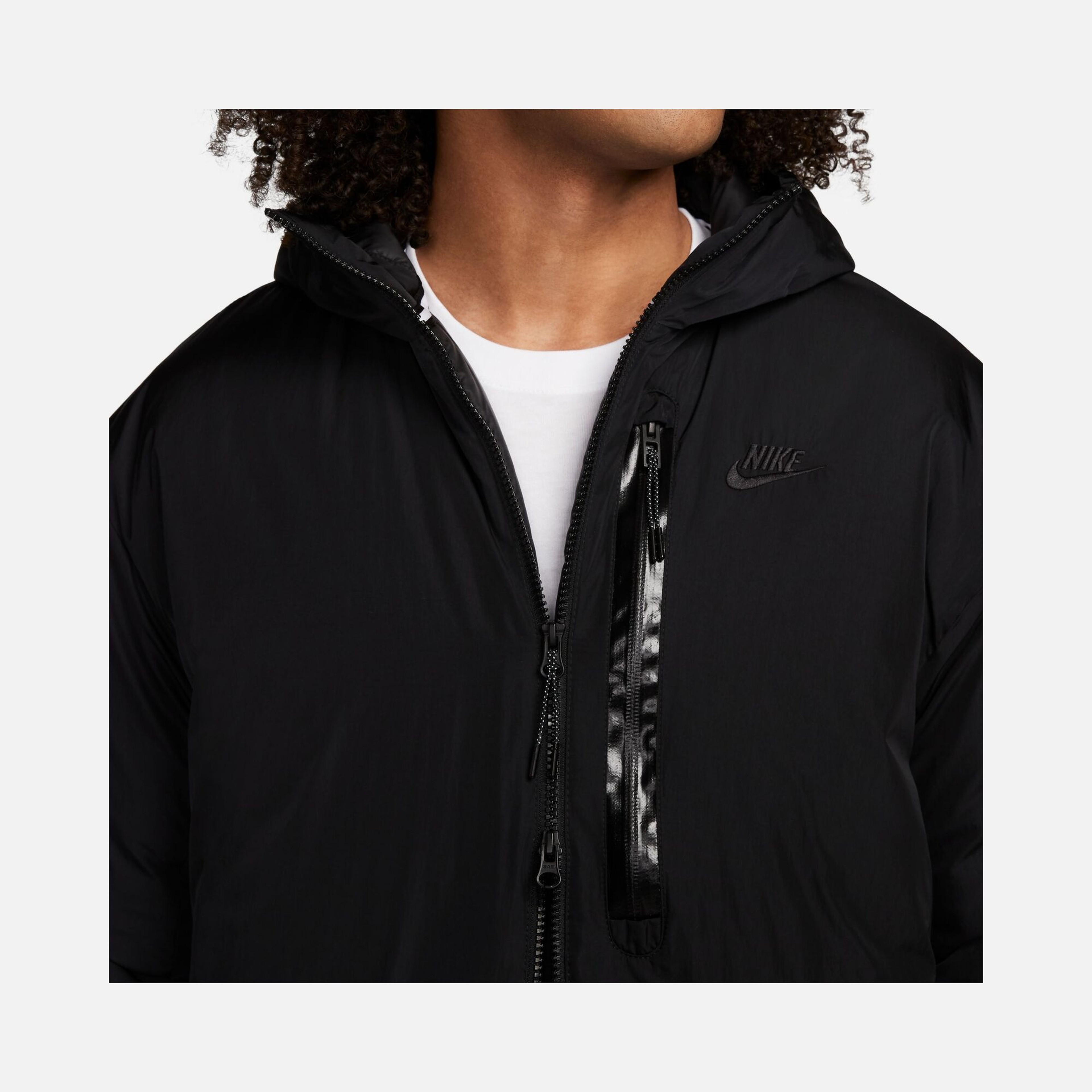Nike Sportswear Therma-Fit Woven Tech+ Insulated Full-Zip Hoodie Erkek Ceket