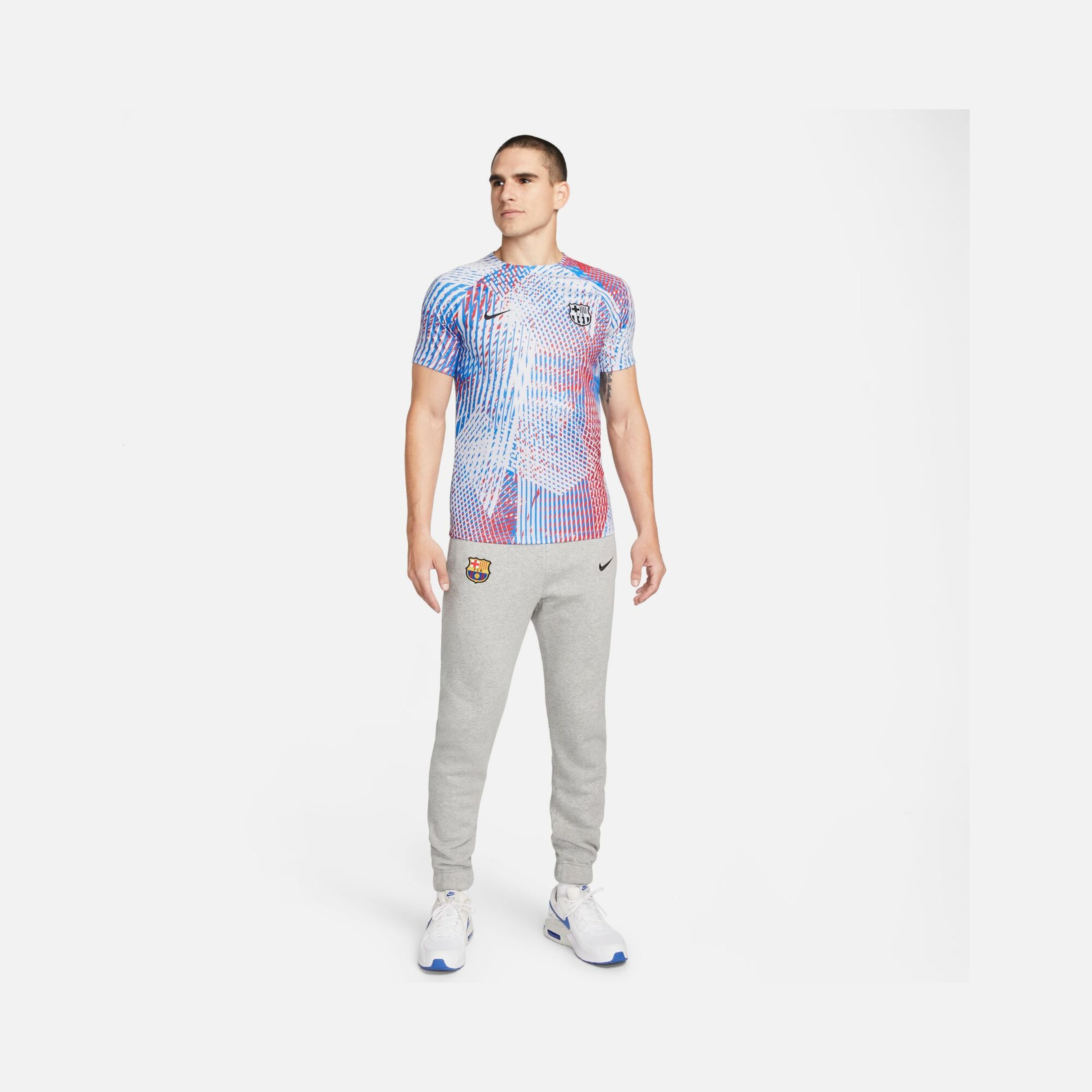 Nike F.C. Barcelona Dri-Fit Pre-Match Football Short-Sleeve Erkek