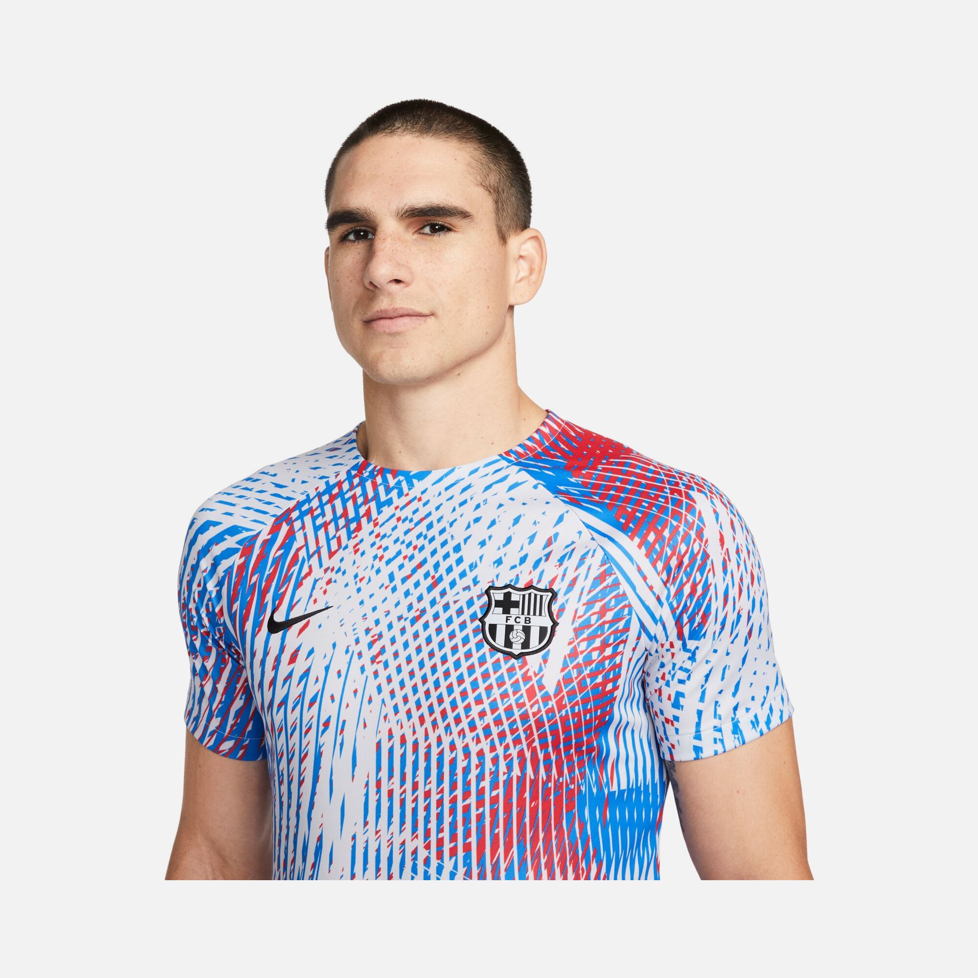 Nike F.C. Barcelona Dri-Fit Pre-Match Football Short-Sleeve Erkek
