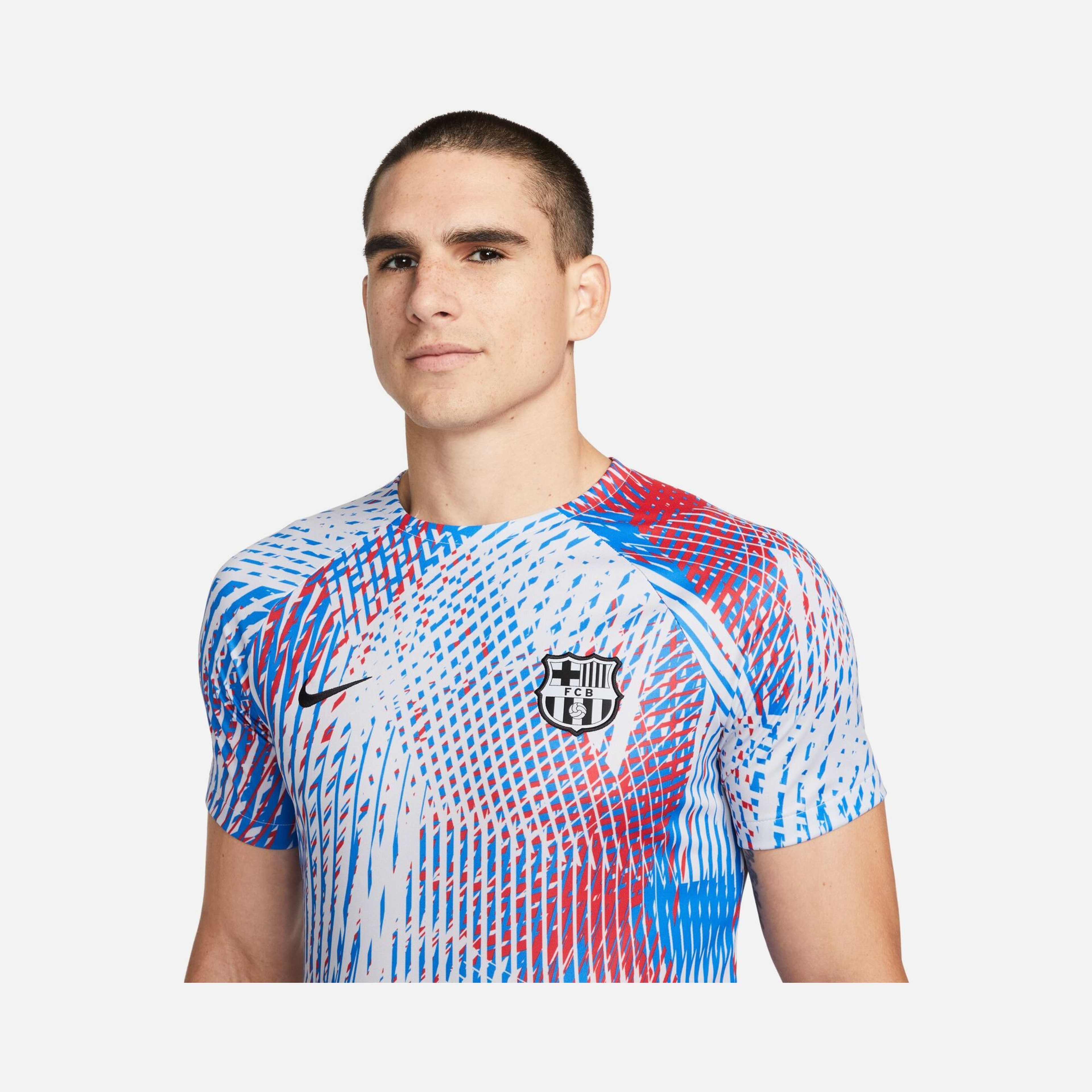 Nike F.C. Barcelona Dri-Fit Pre-Match Football Short-Sleeve Erkek