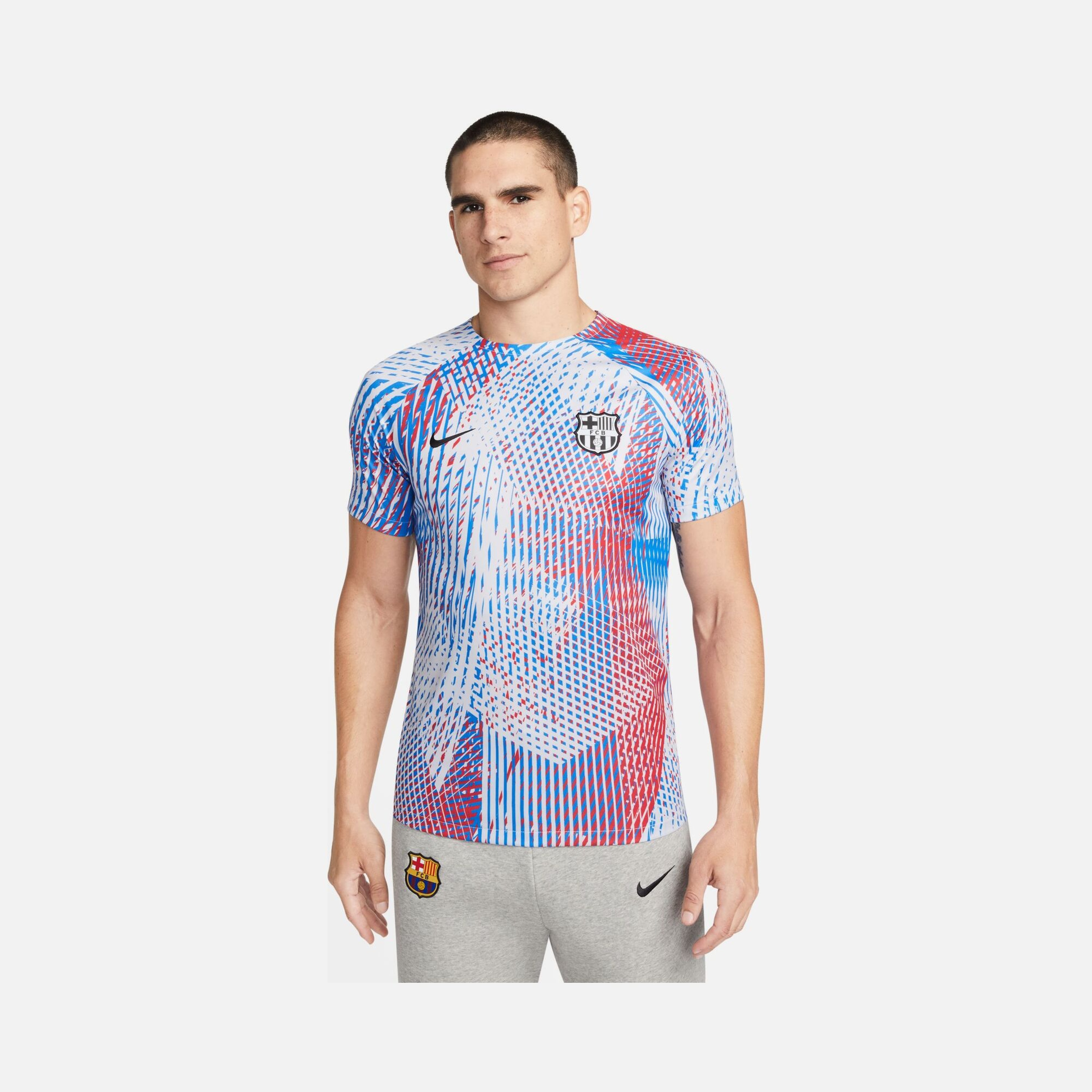 FC Barcelona DRI-FIT シャツ S Nike F.C. Barcelona Dri-Fit Pre-Match Football Short-Sleeve Erkek