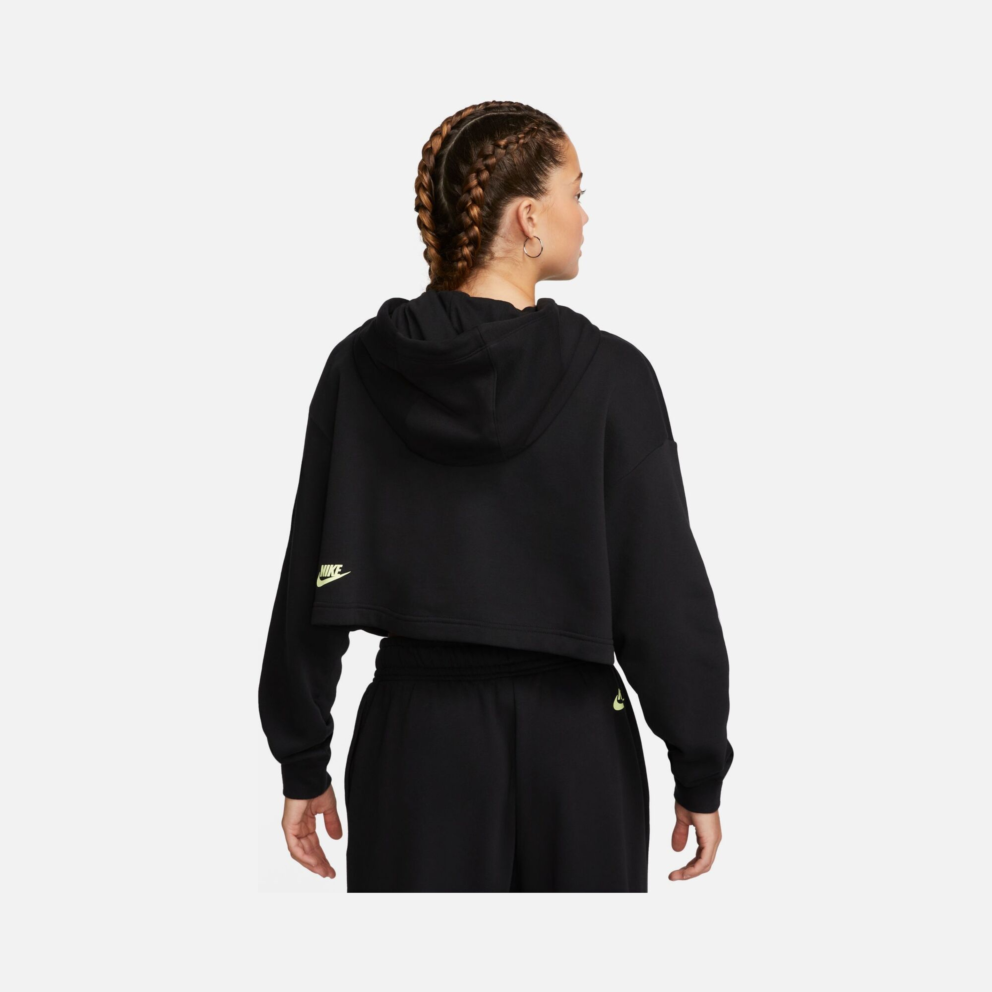 Nike Sportswear Graphic Cropped Fleece Dance Hoodie Kadın Sweatshirt