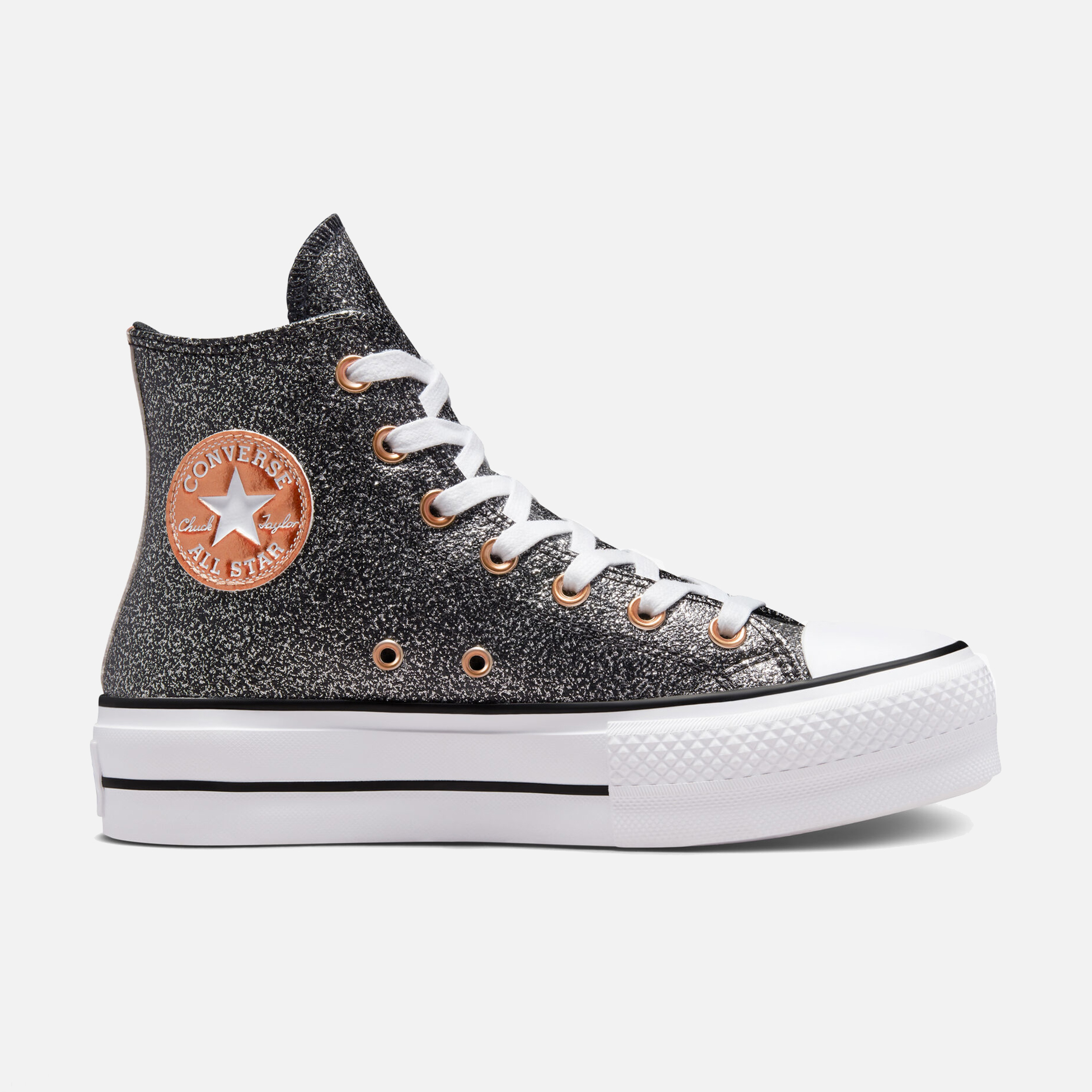 Converse Chuck Taylor All Star Lift Platform Metallic Glitter High Kadın Spor Ayakkabı