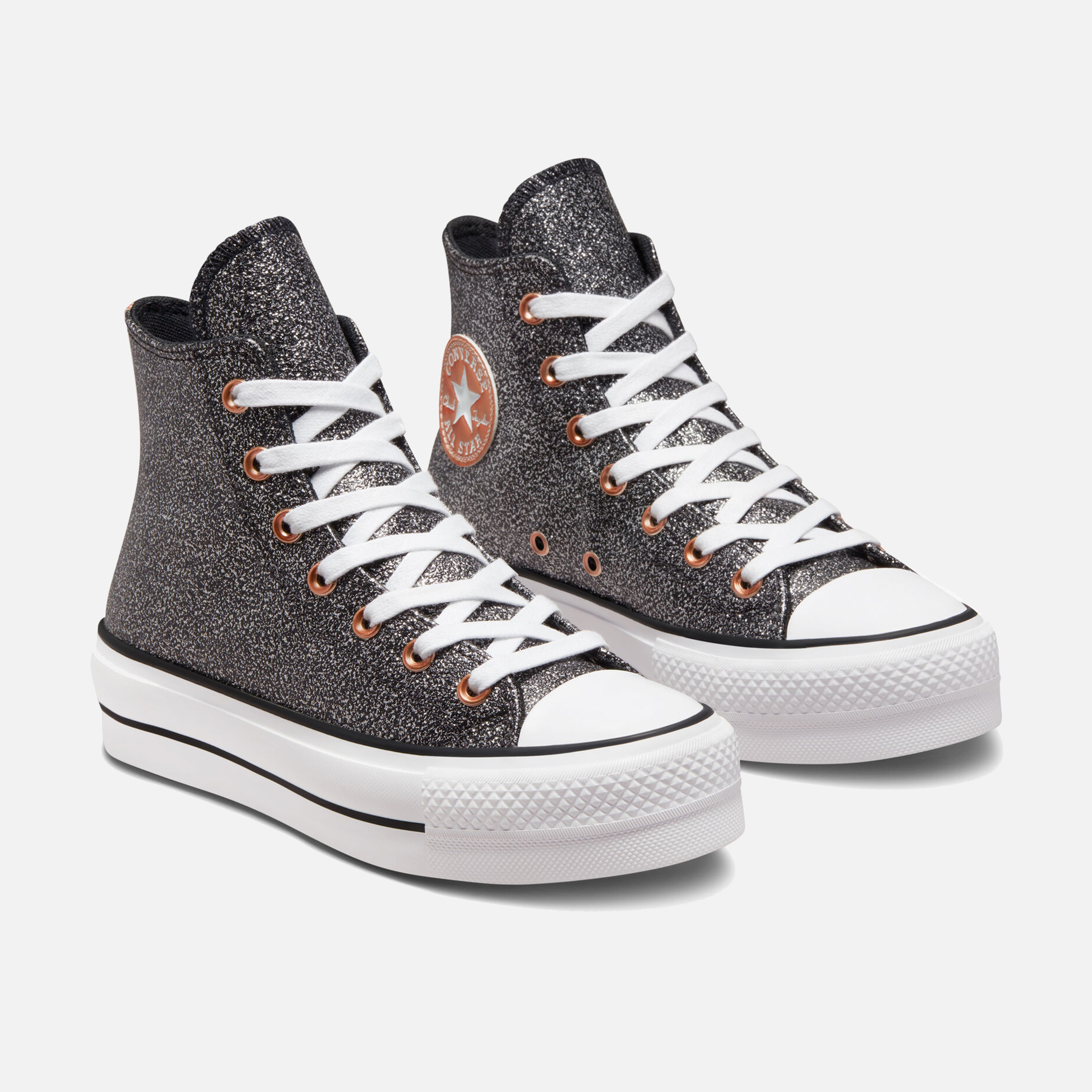 Converse Chuck Taylor All Star Lift Platform Metallic Glitter High Kadın Spor Ayakkabı