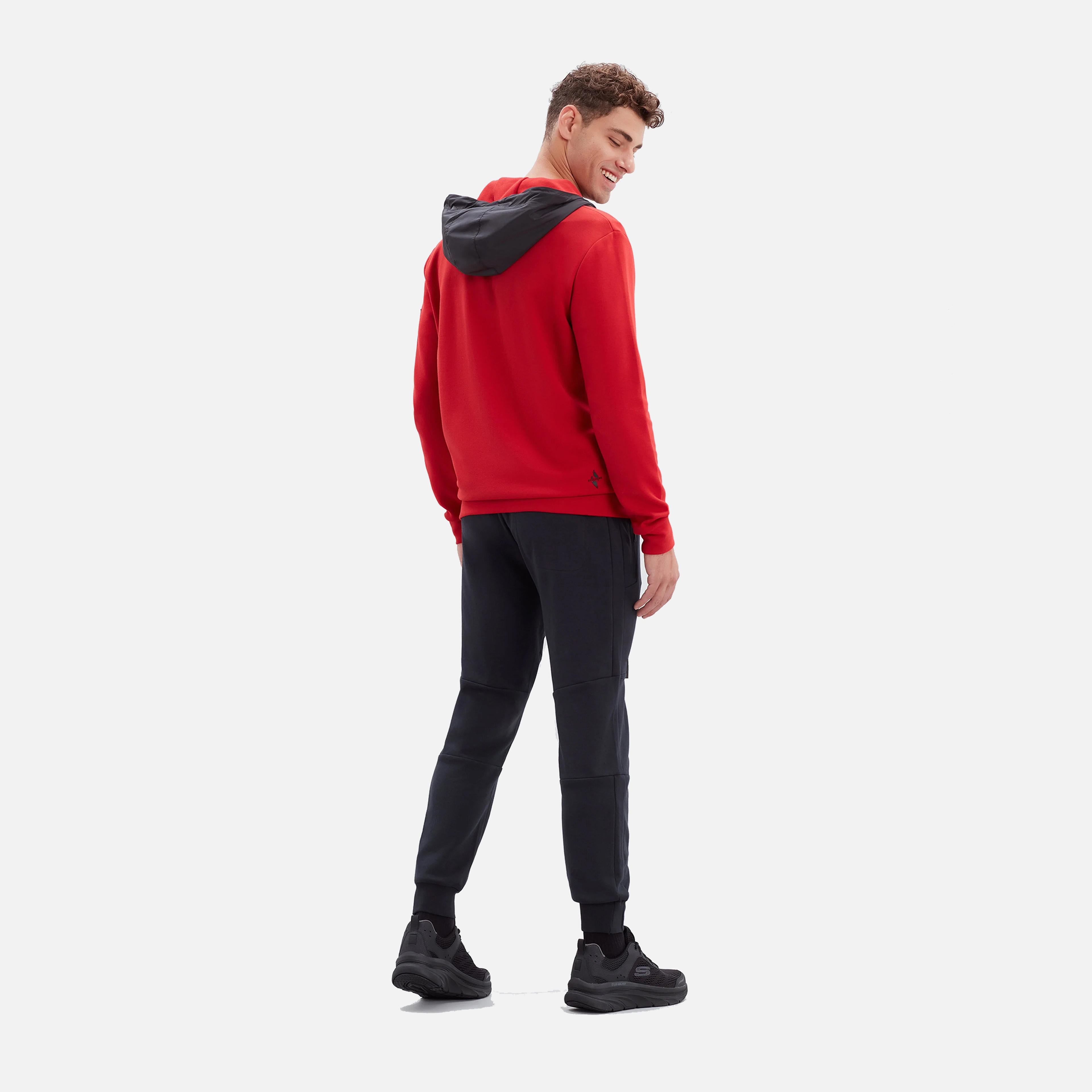 Skechers 2 XI Lock Woven Detailed Full-Zip Hoodie Sweatshirt