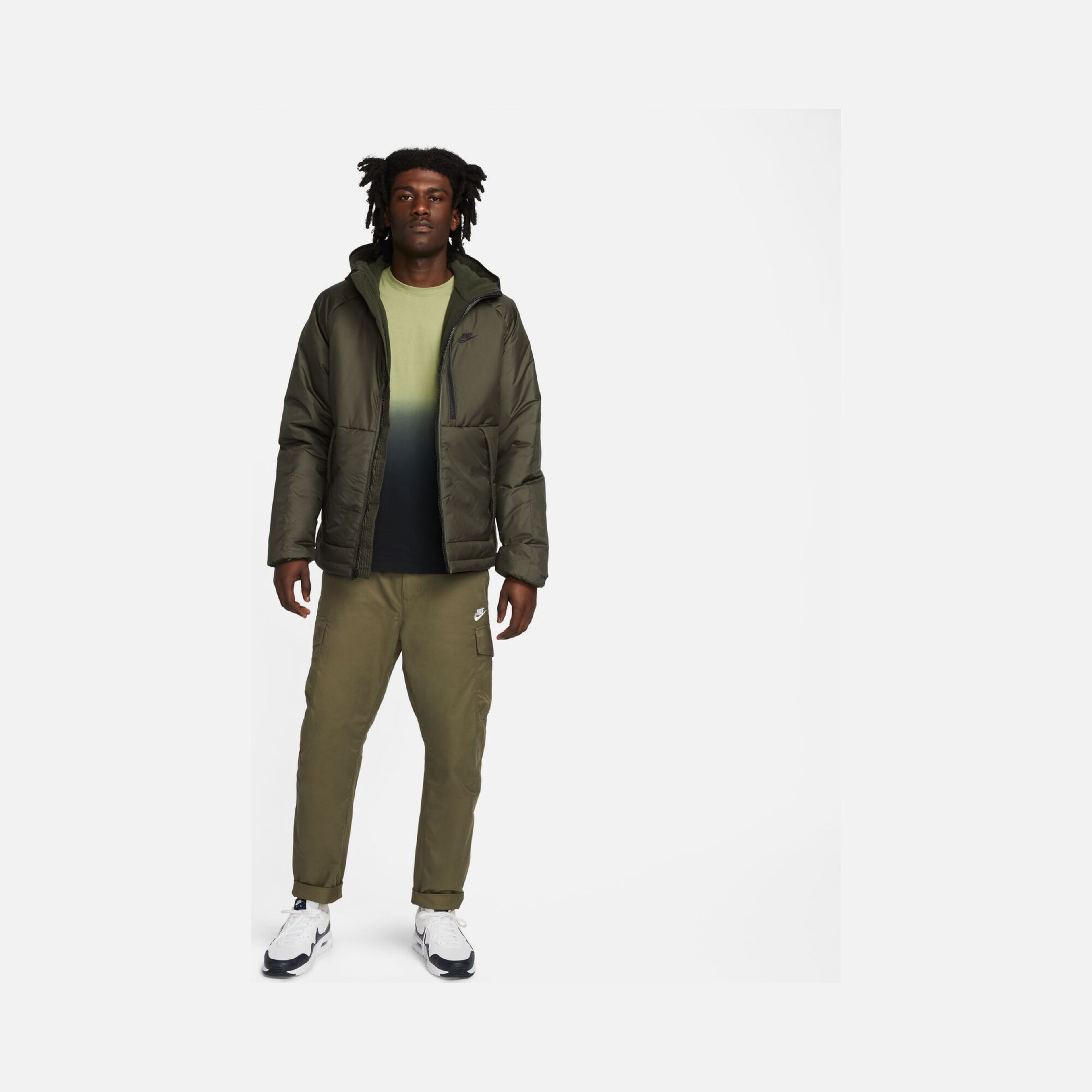 Nike Sportswear Therma-Fit Legacy Full-Zip Hoodie Erkek Mont