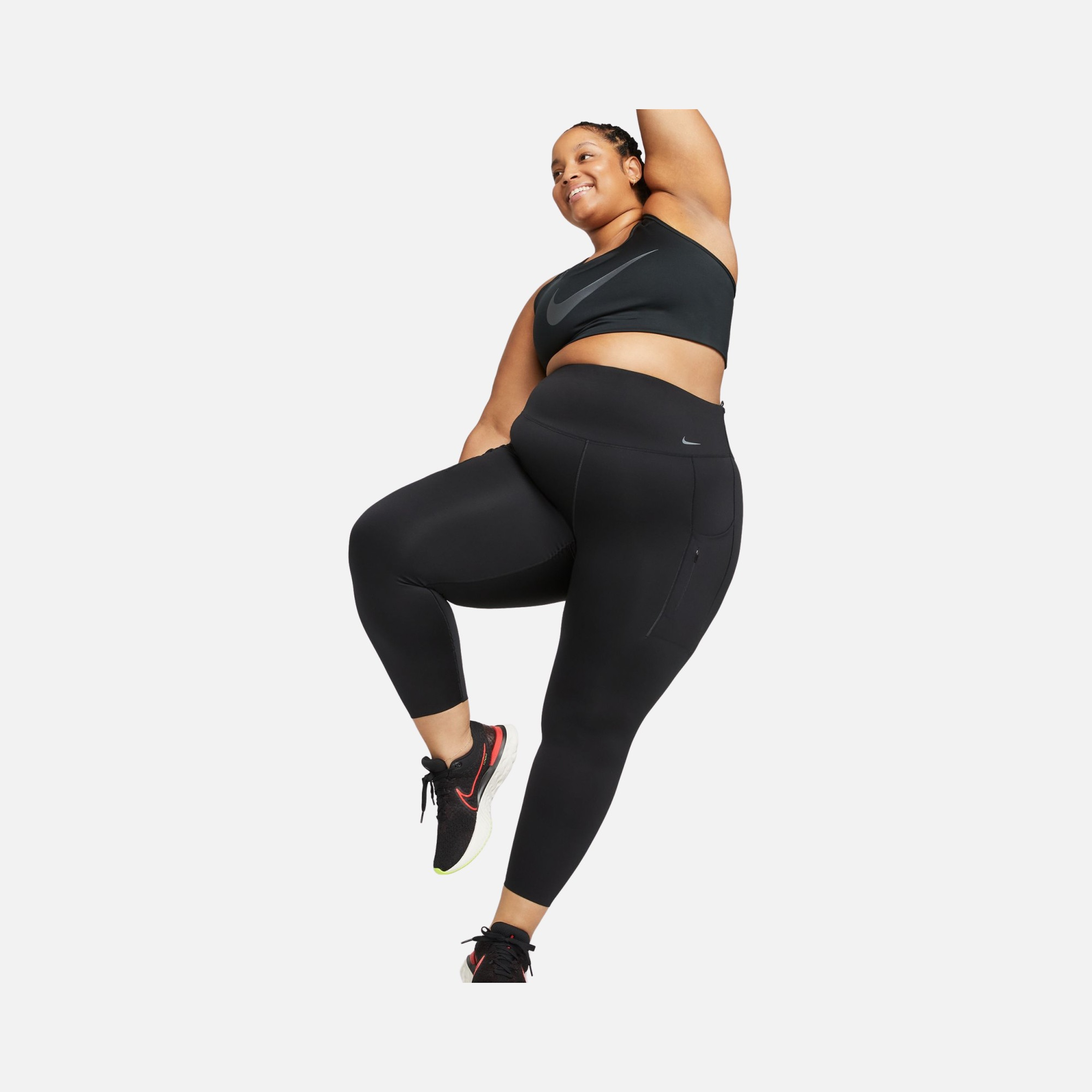 Nike Go Firm-Support High-Waisted 7/8 Training (Plus-Size) Kadın Tayt