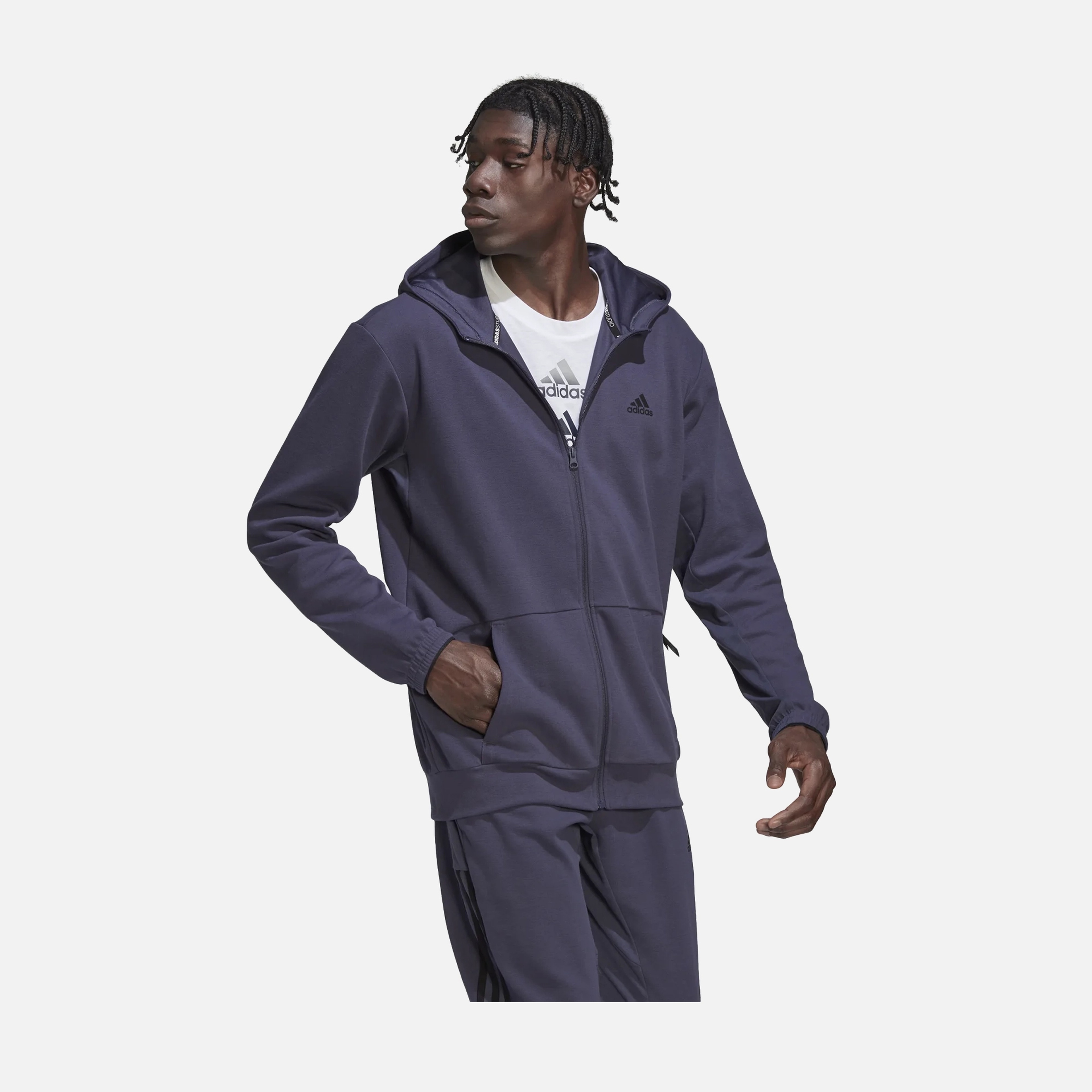 adidas AEROREADY Yoga Training Full-Zip Hoodie Erkek Sweatshirt