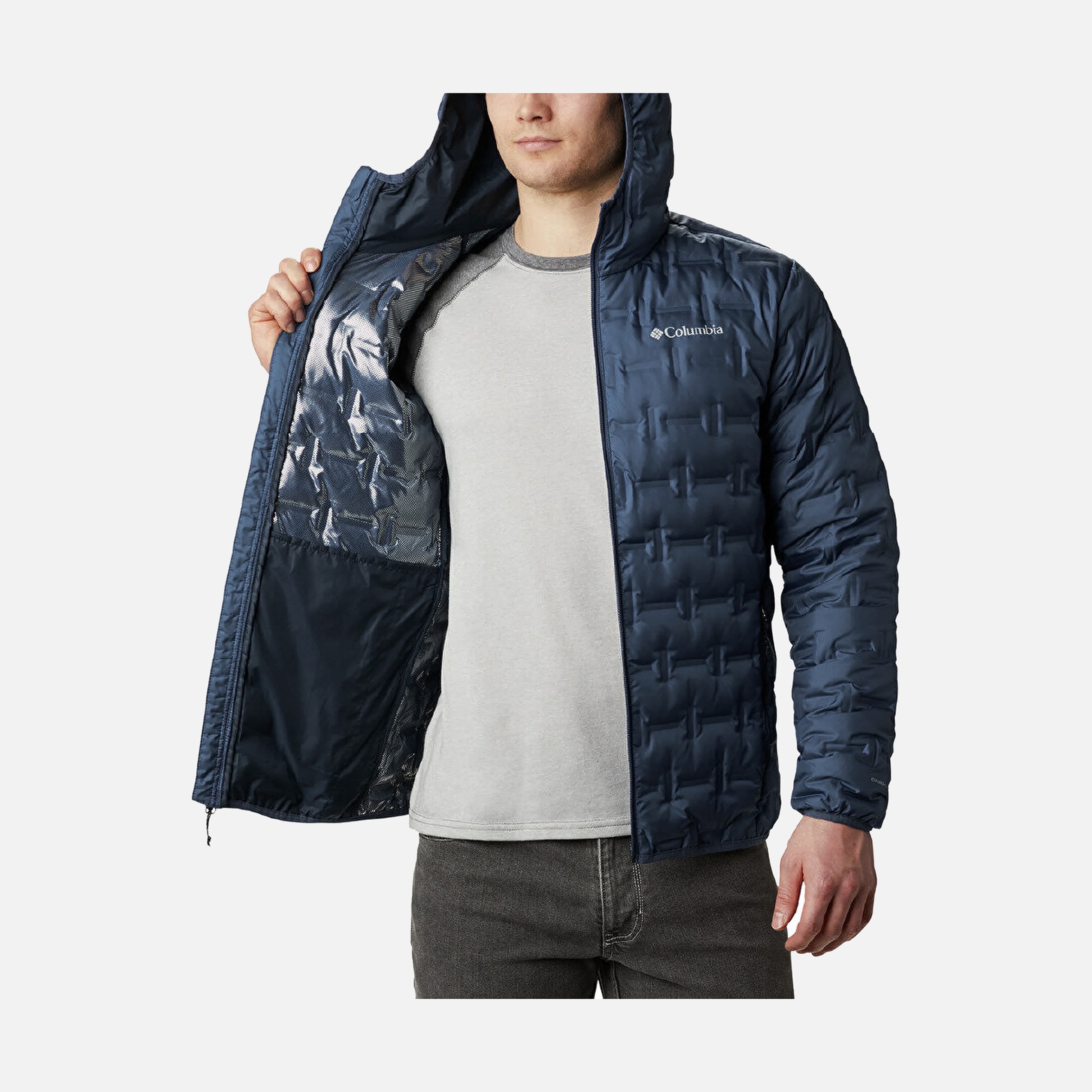 Columbia Delta Ridge™ Down Full-Zip Hoodie Erkek Mont