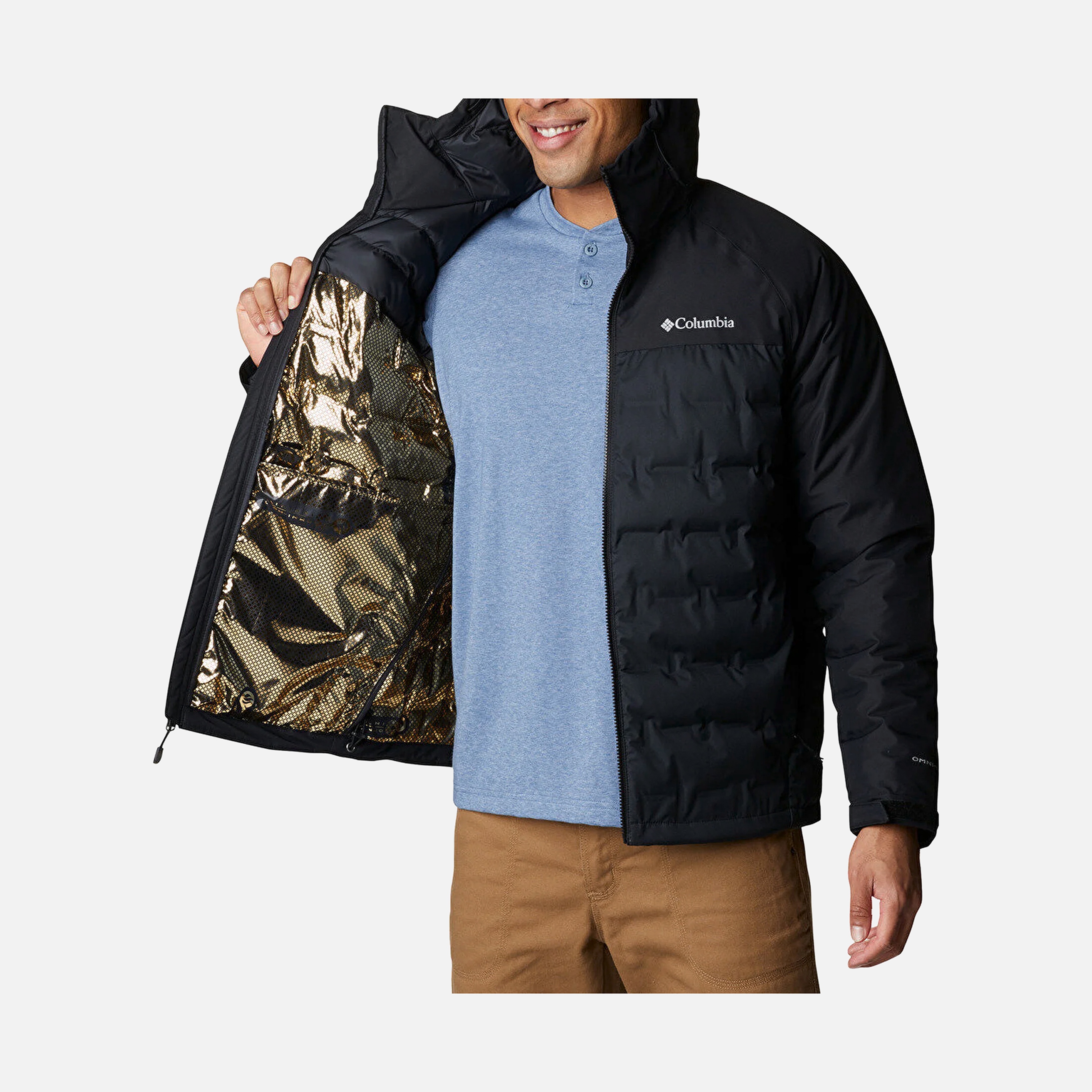 Columbia Grand Trek II 650 Goose Down Filled Full-Zip Hoodie Erkek Mont