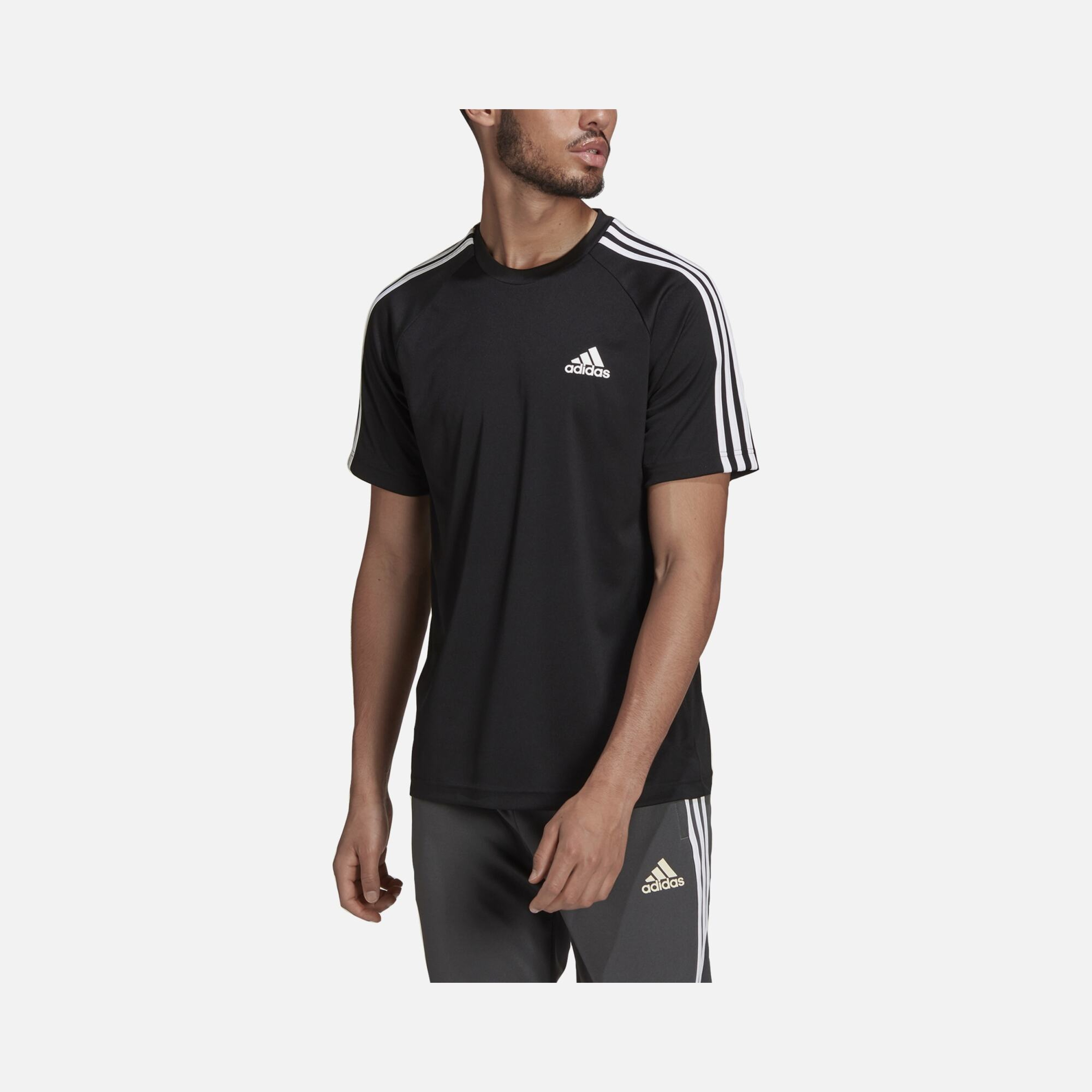 adidas AEROREADY Sereno 3-Stripes Sportswear&Gym Short-Sleeve Erkek Tişört