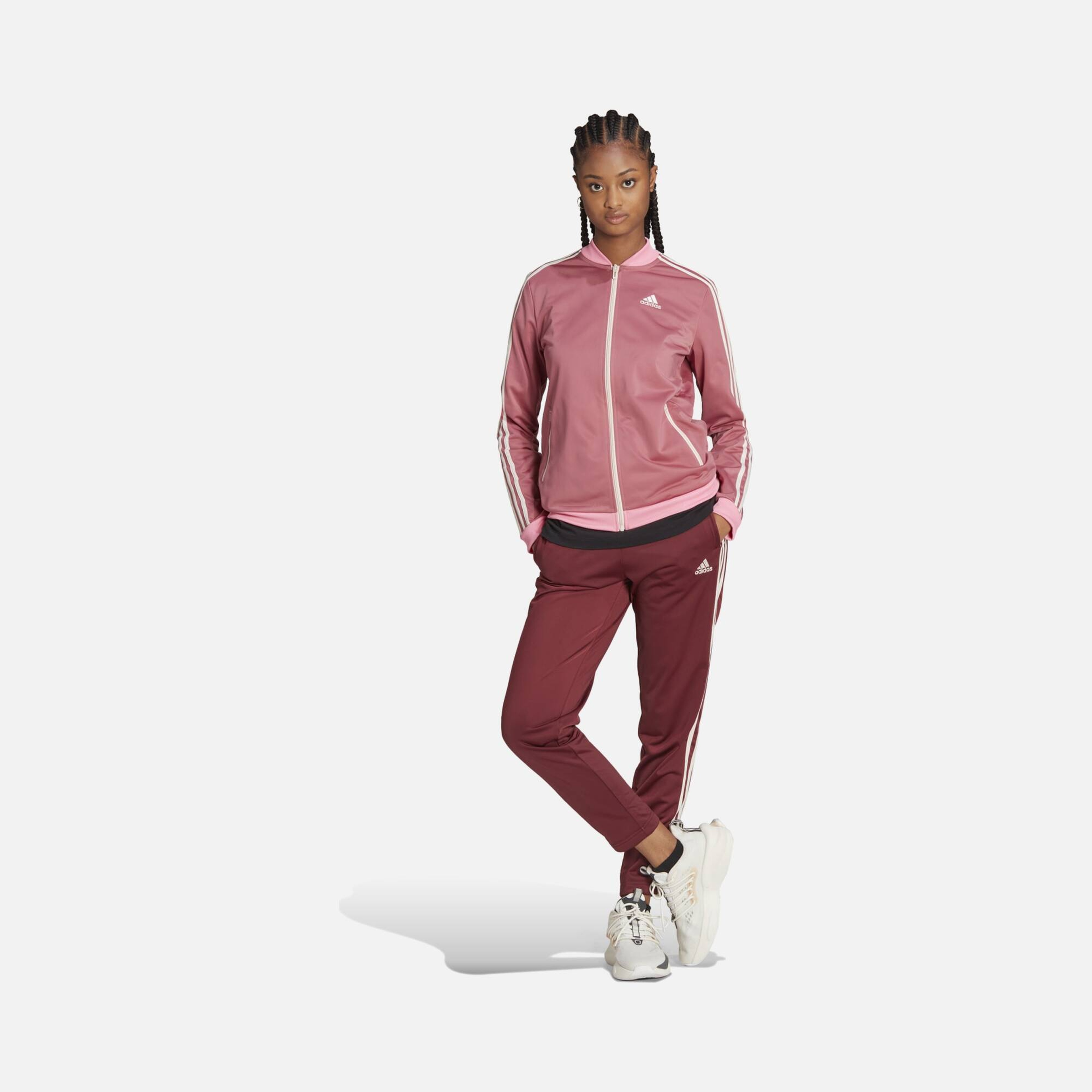 adidas Essentials 3-Stripes Full-Zip Kadın Eşofman Takımı