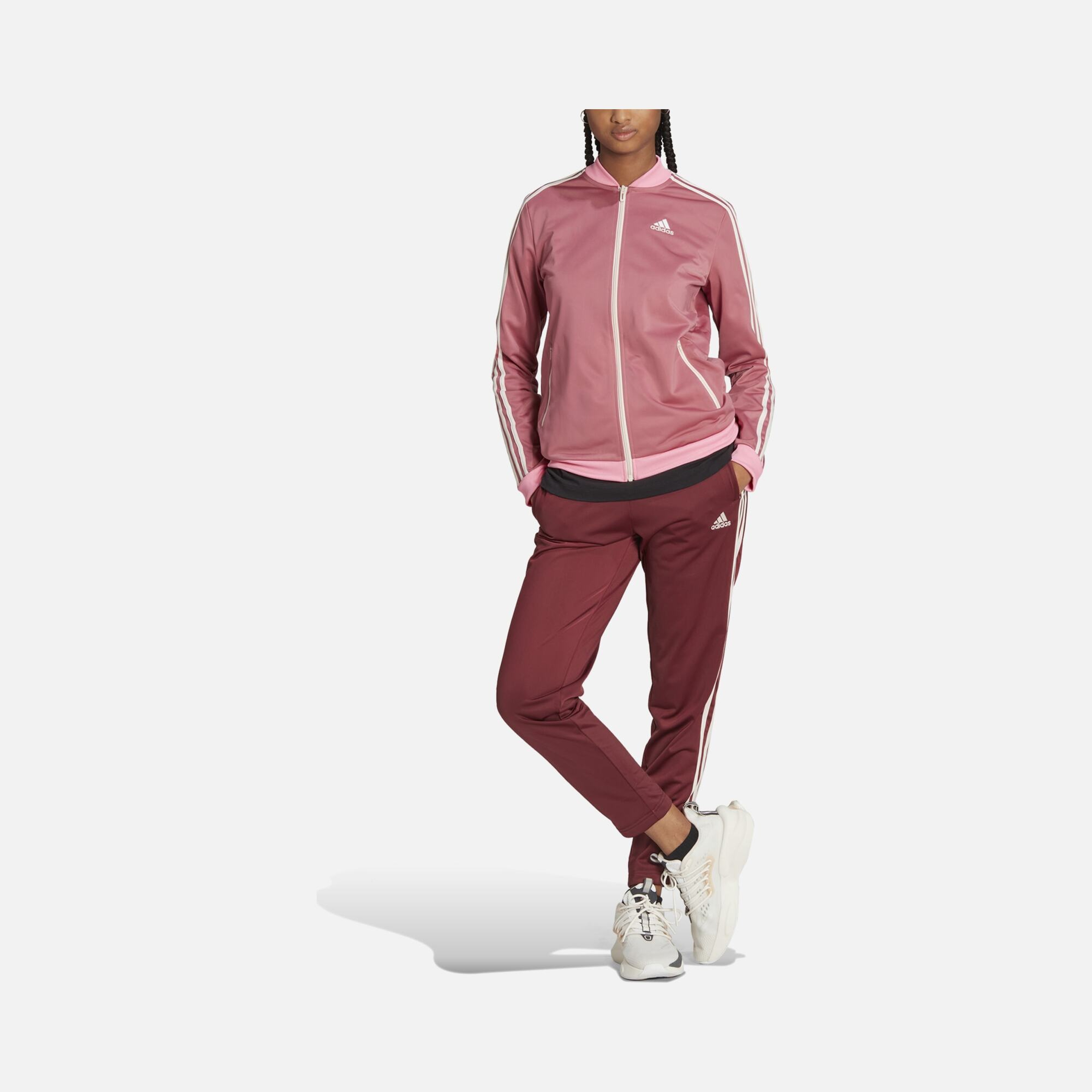 adidas Essentials 3-Stripes Full-Zip Kadın Eşofman Takımı