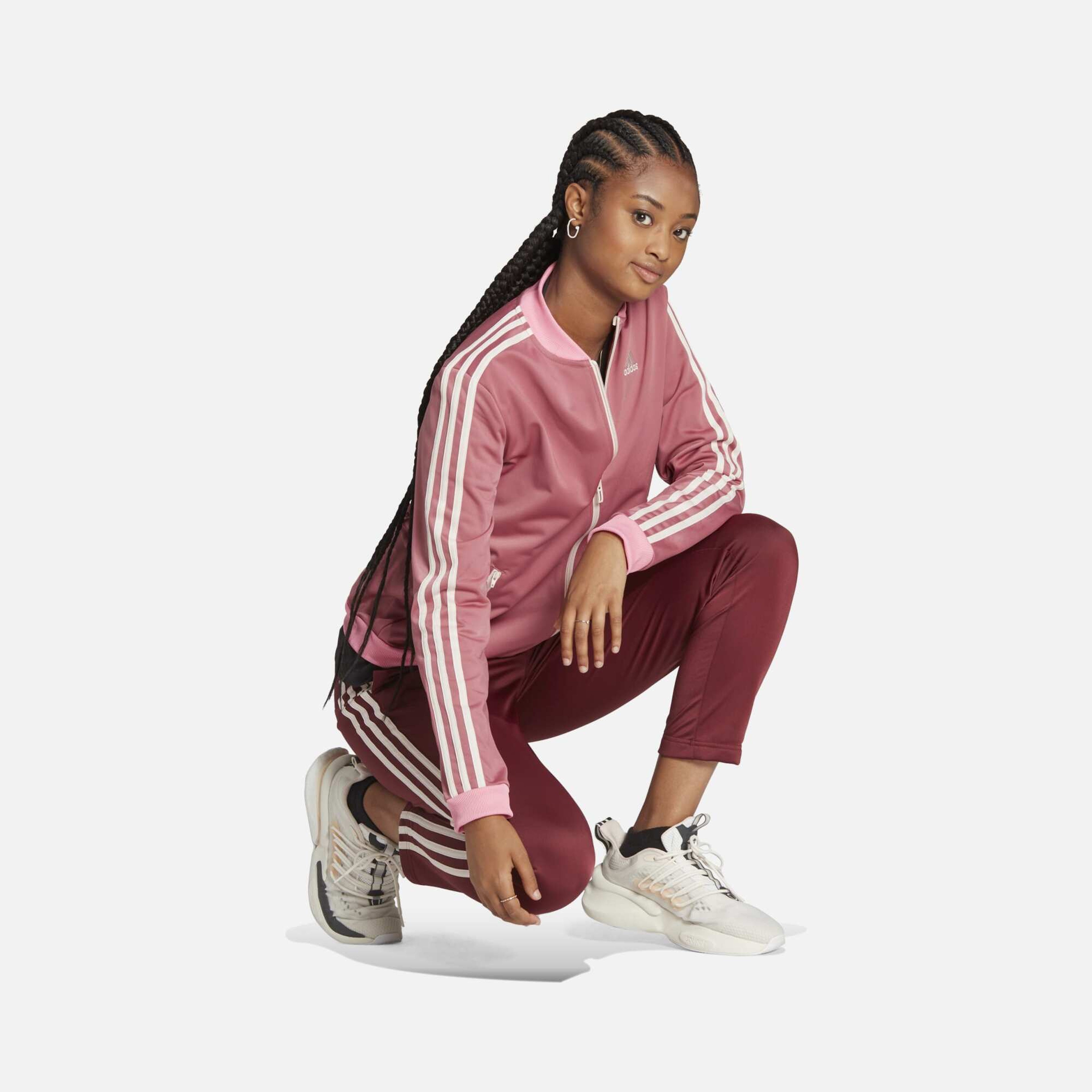 adidas Essentials 3-Stripes Full-Zip Kadın Eşofman Takımı