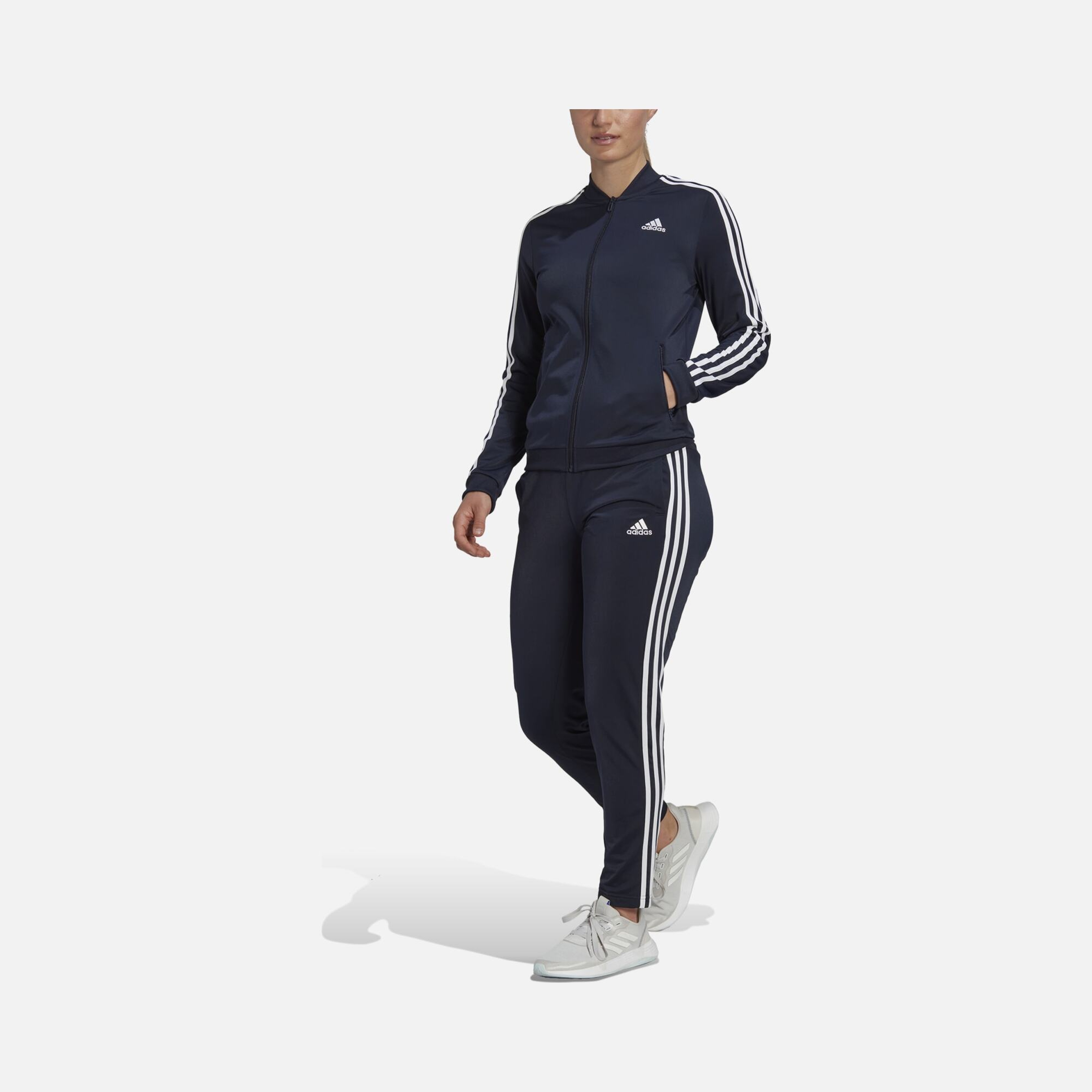 adidas Essentials 3-Stripes Full-Zip Kadın Eşofman Takımı