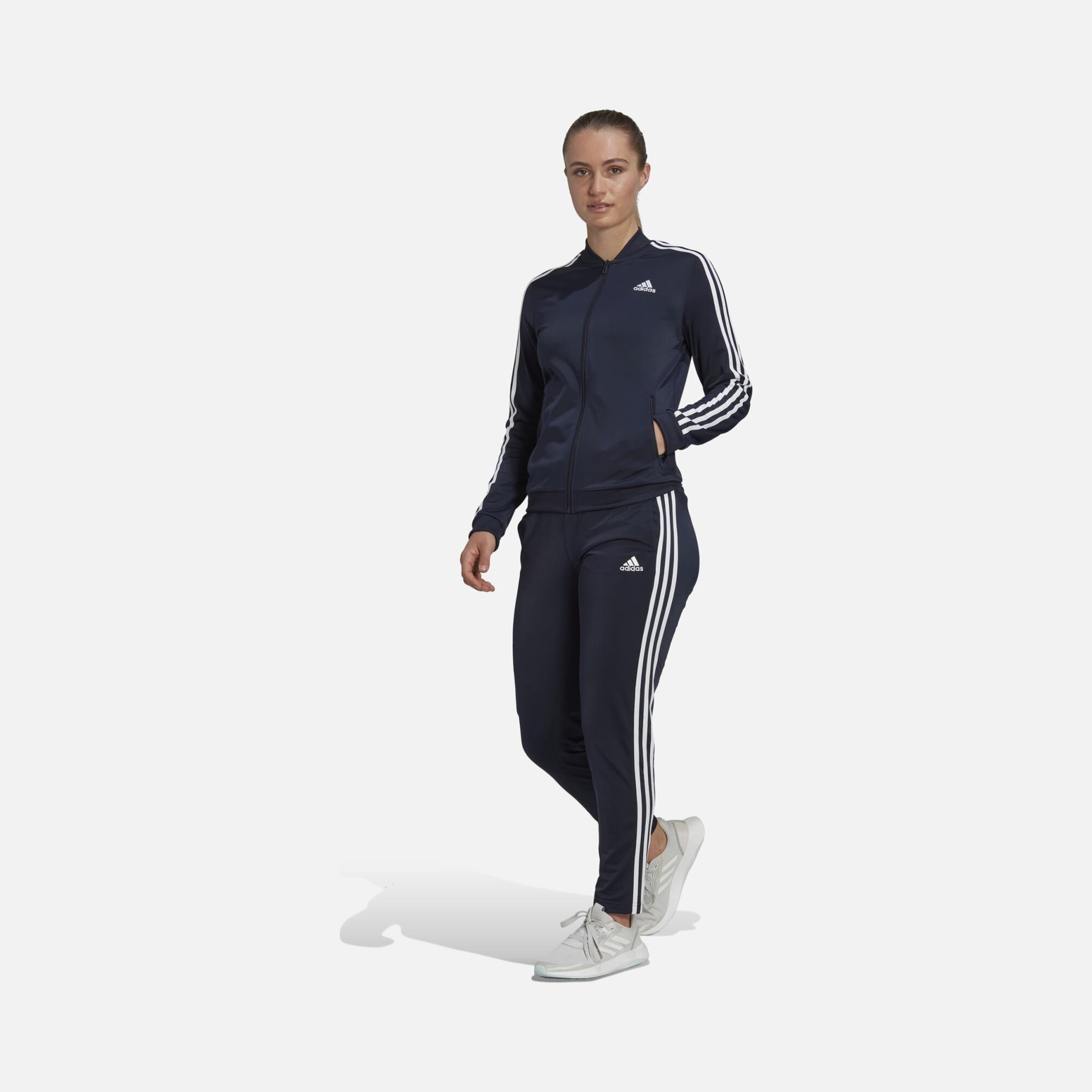 adidas Essentials 3-Stripes Full-Zip Kadın Eşofman Takımı