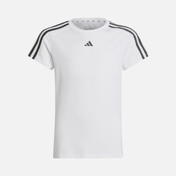 adidas Train Essentials AEROREADY 3-Stripes Slim-Fit Training Short-Sleeve (Girls') Çocuk Tişört