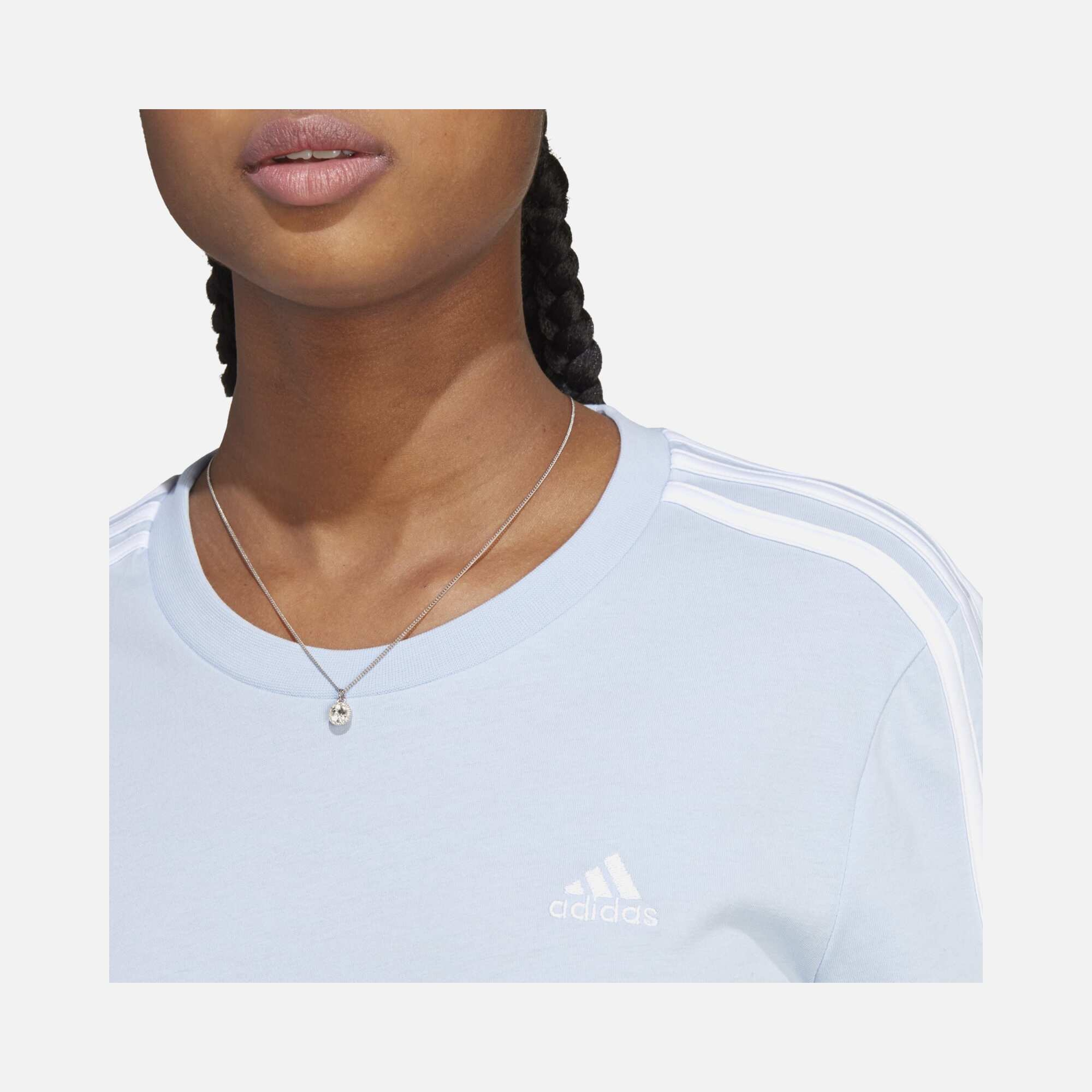 adidas Essentials Slim 3-Stripes Short-Sleeve Kadın Tişört