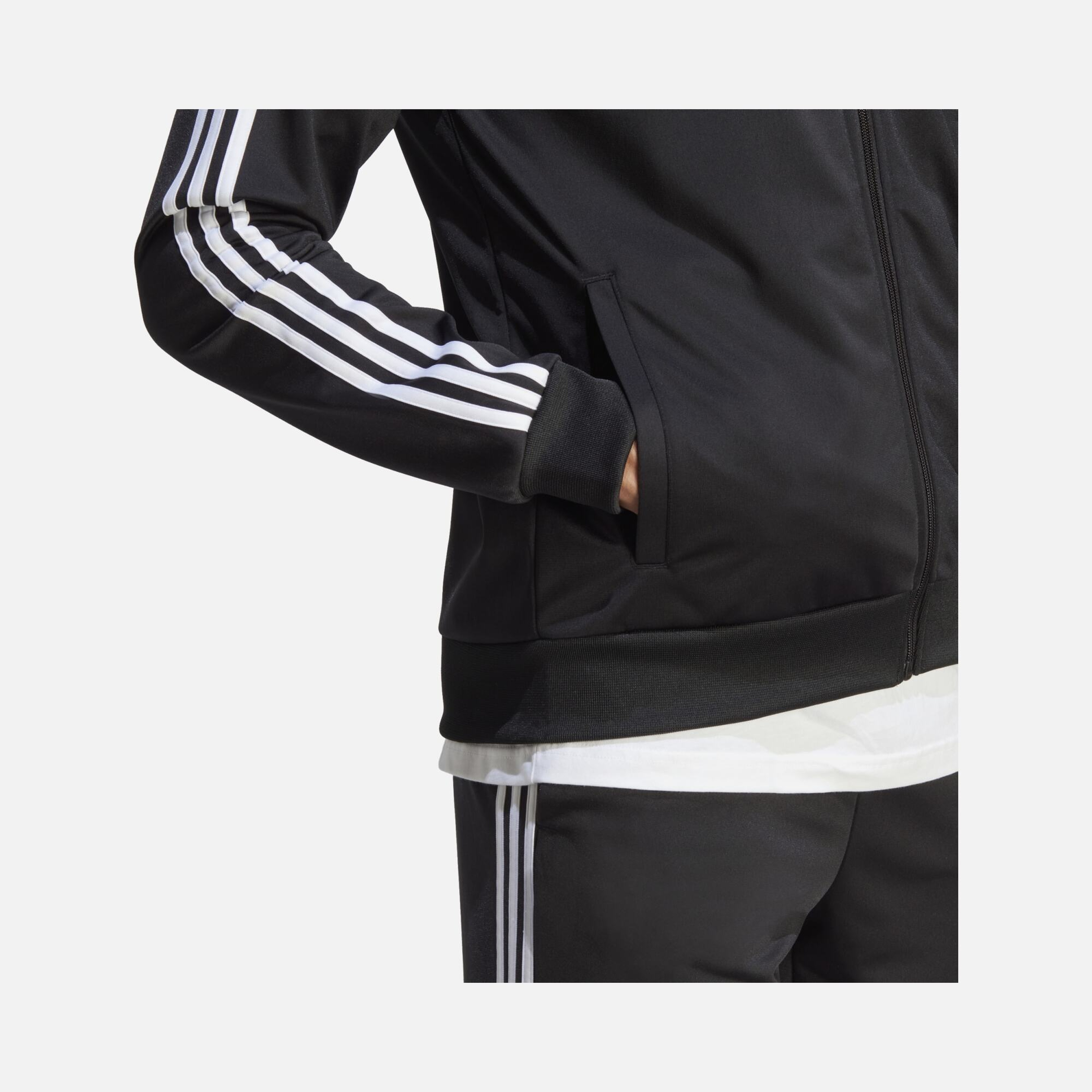 adidas Sportswear Basic 3-Stripes Tricot Full-Zip Erkek Eşofman Takımı