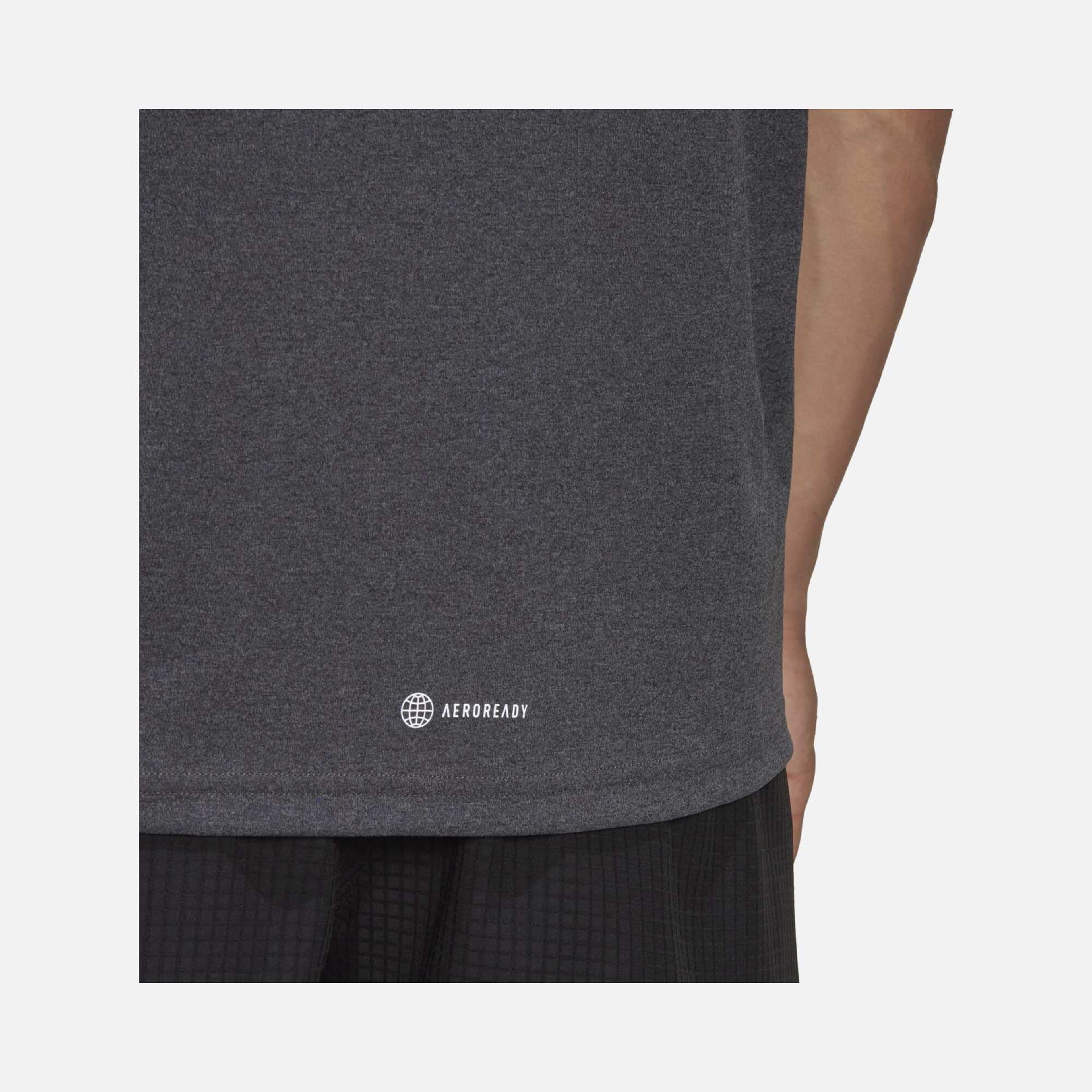 adidas Aeroready Own the Run Heather Running Short-Sleeve Erkek Tişört