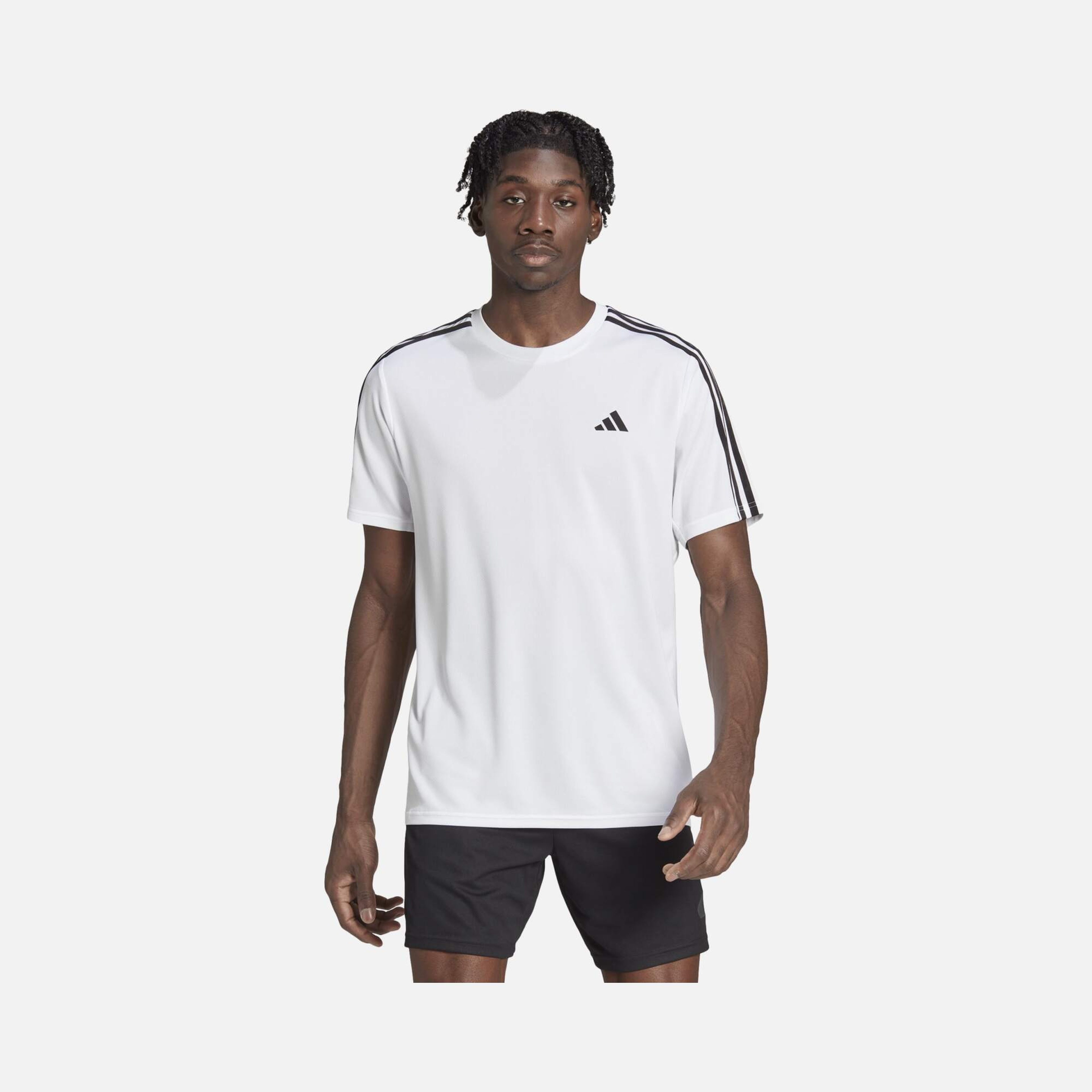 adidas Train Essentials 3-Stripes Gym & Training Short-Sleeve Erkek Tişört