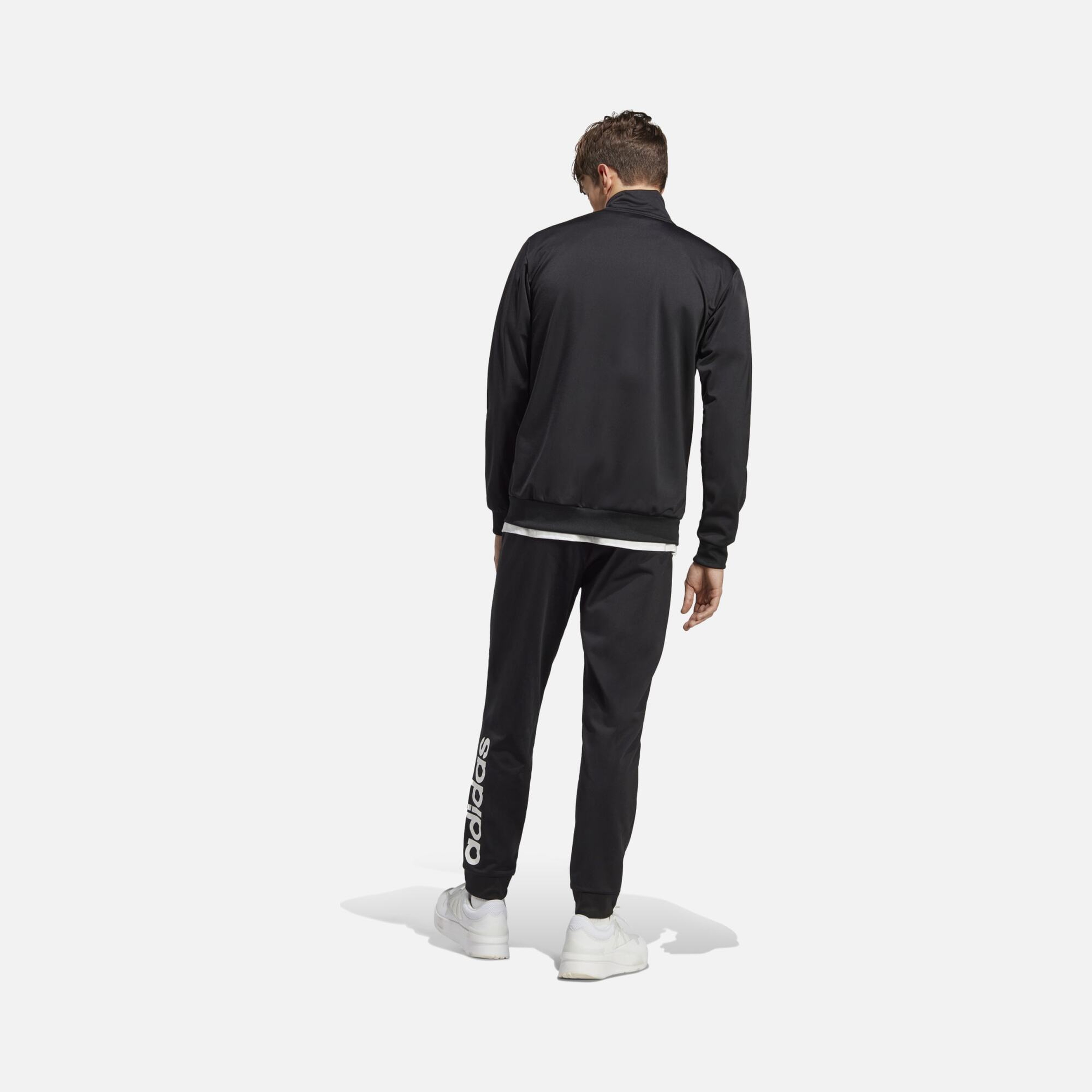 adidas Sportswear Linear Logo Tricot Full-Zip Erkek Eşofman Takımı